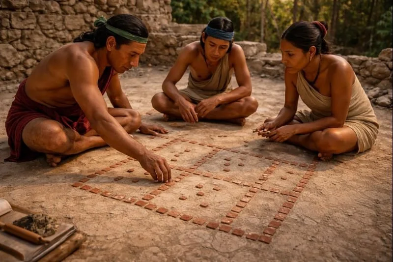 Descubrimiento arqueológico en Guatemala: un tablero de patolli en mosaico ofrece nuevas pistas sobre la civilización maya
