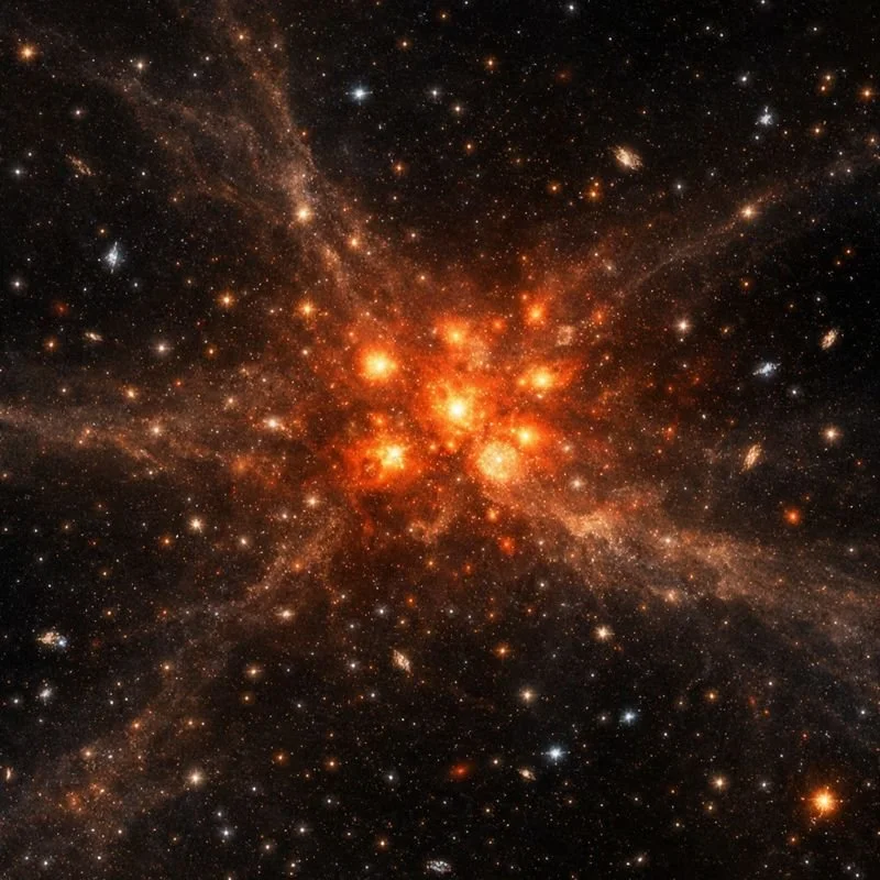 Un cúmulo de galaxias antiguas podría dar un vuelco a lo que sabemos sobre formación estelar en el universo temprano