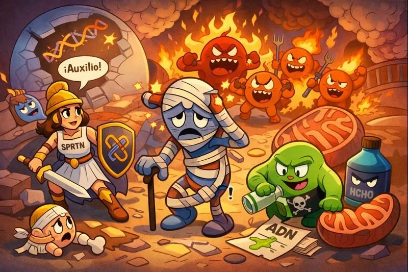 Cómo una herramienta defectuosa de reparación del ADN acelera el envejecimiento y provoca inflamación crónica