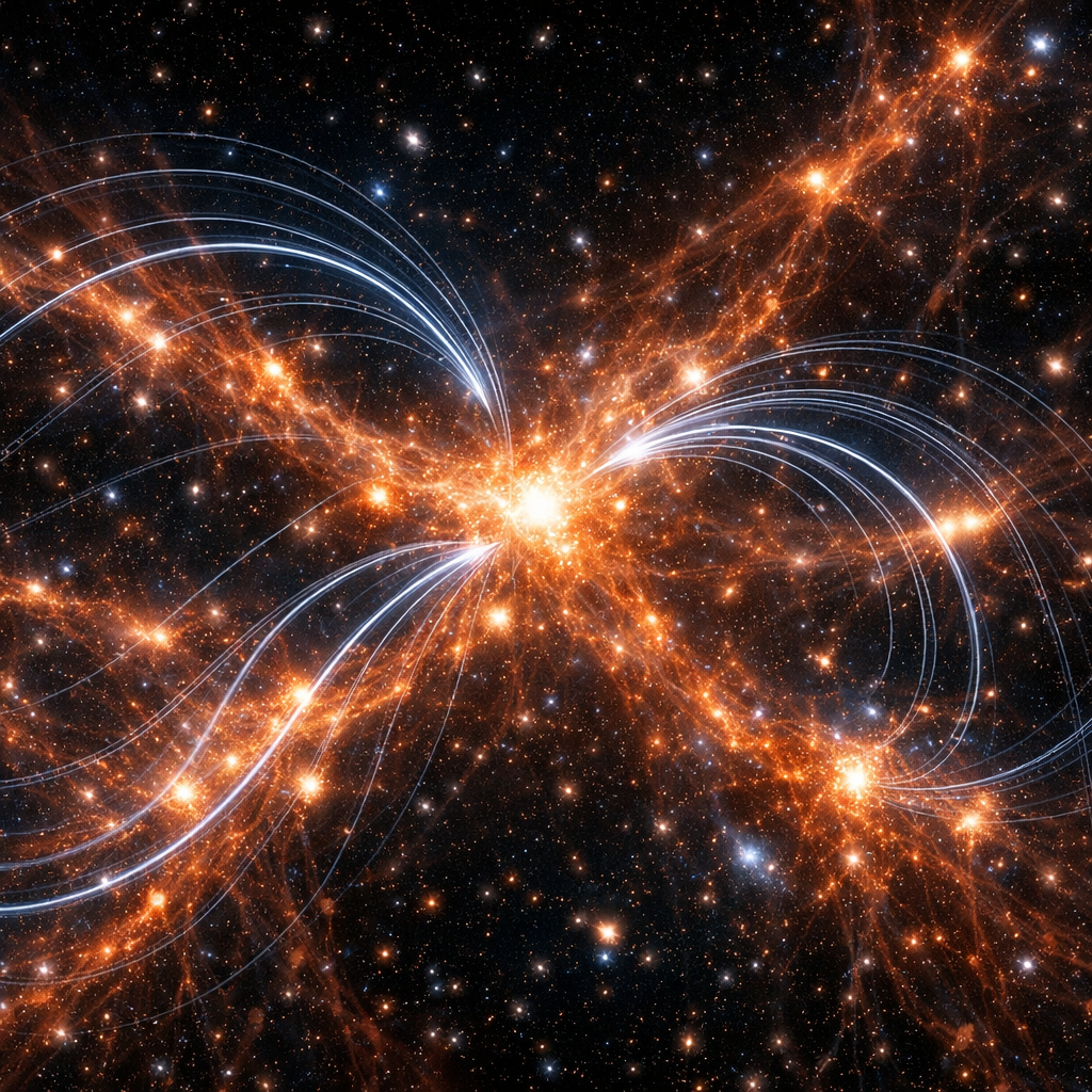Cómo la materia oscura pudo generar los campos magnéticos del universo