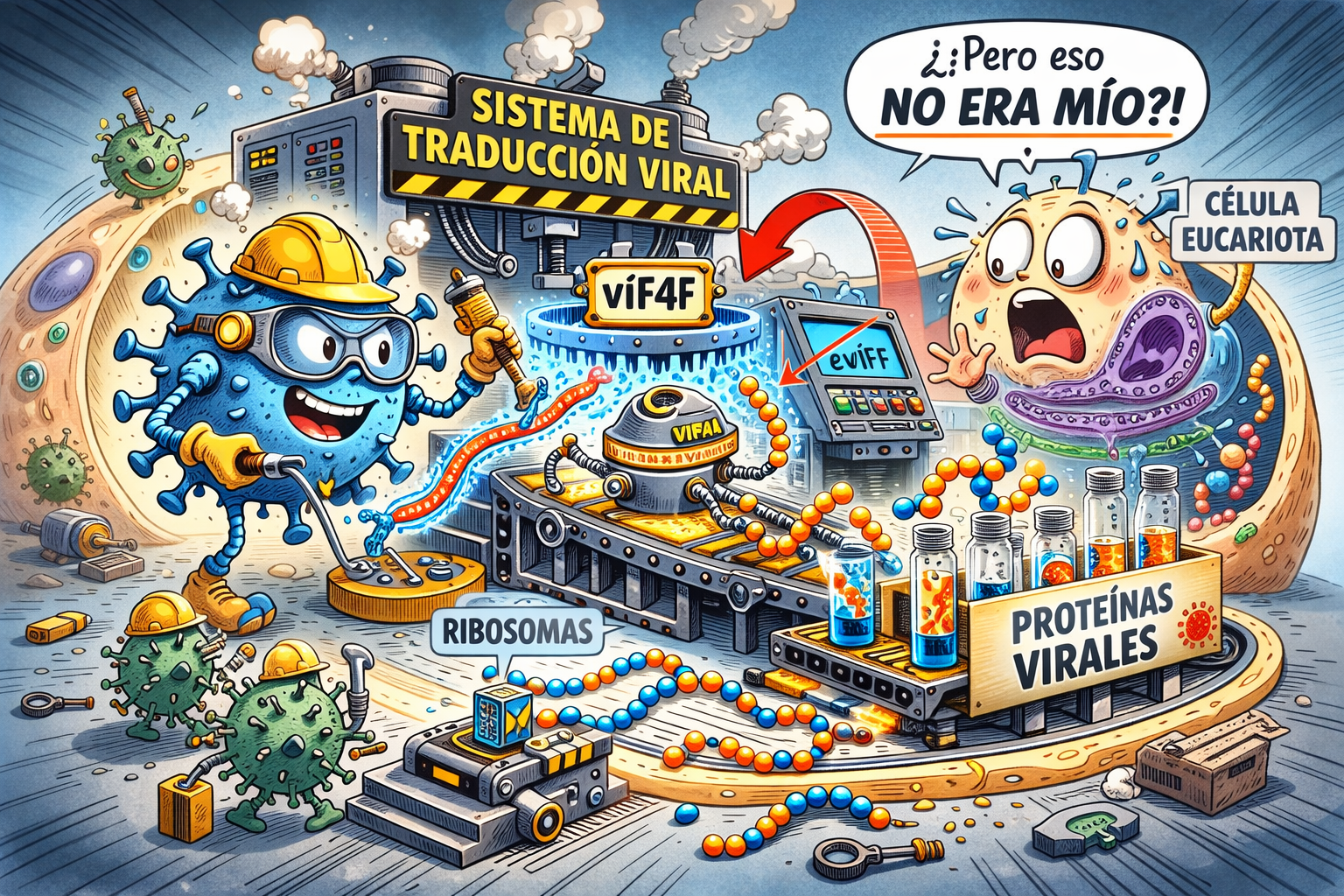 Los virus gigantes de ADN desarrollan su propio sistema de traducción de proteínas similar al de las células