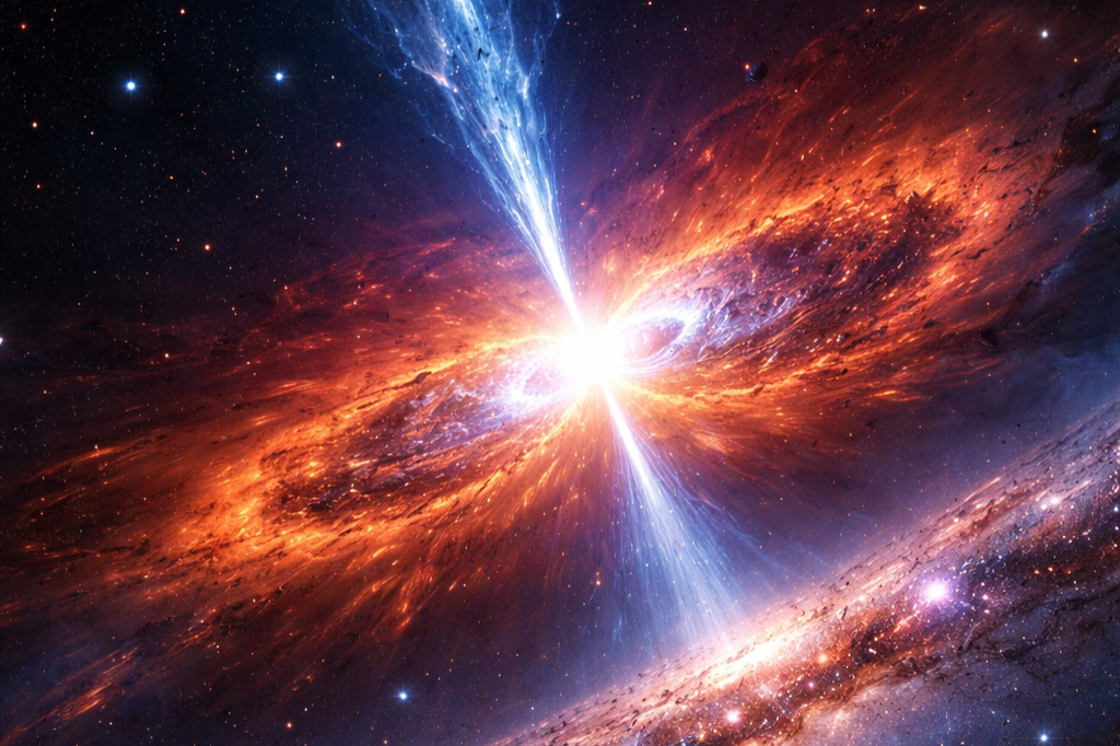 Explosión cósmica tras una colisión de galaxias: el estallido GRB 230906A desvela cómo se forman el oro y otros elementos pesados