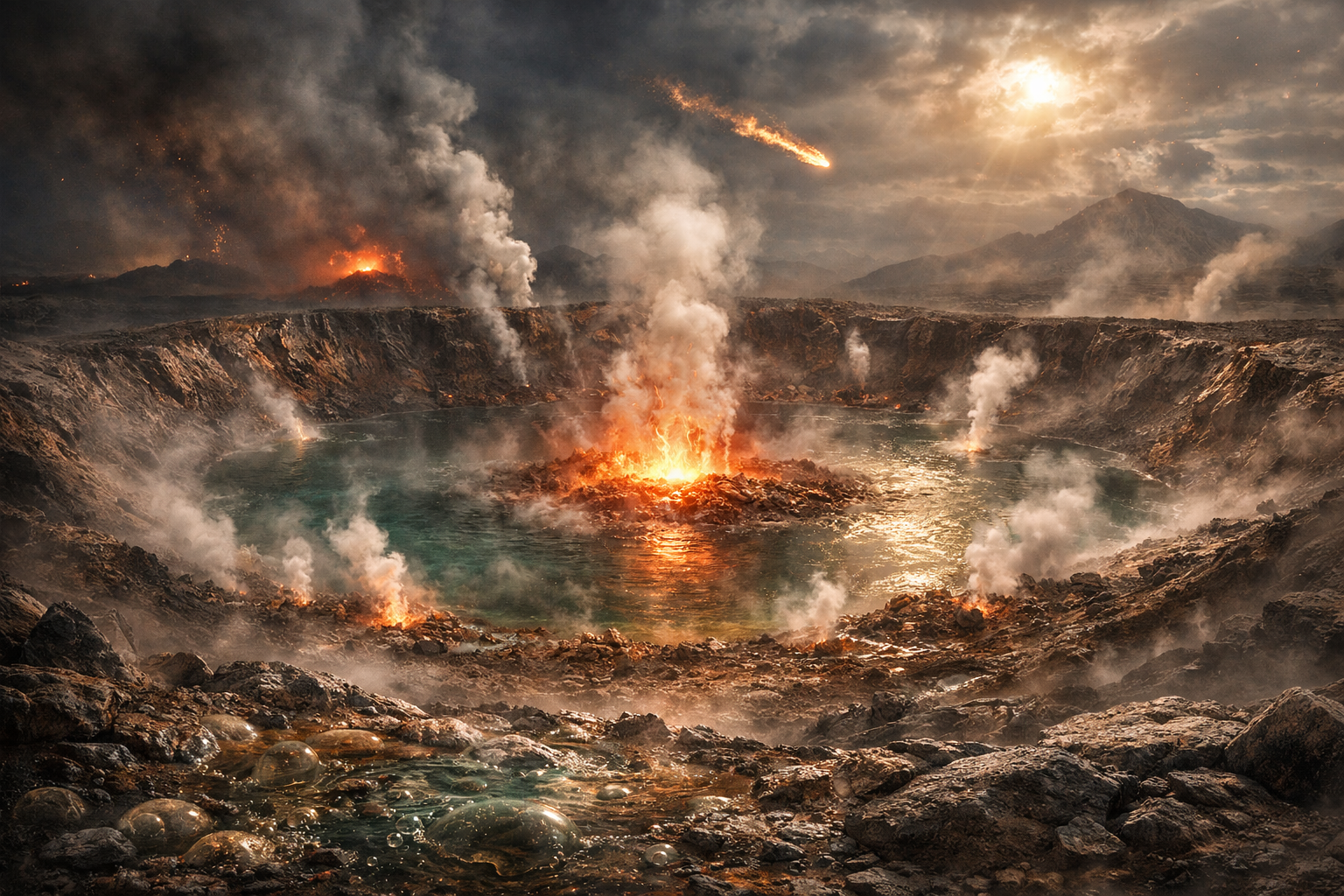 ¿Los impactos de meteoritos originaron la vida en la Tierra?