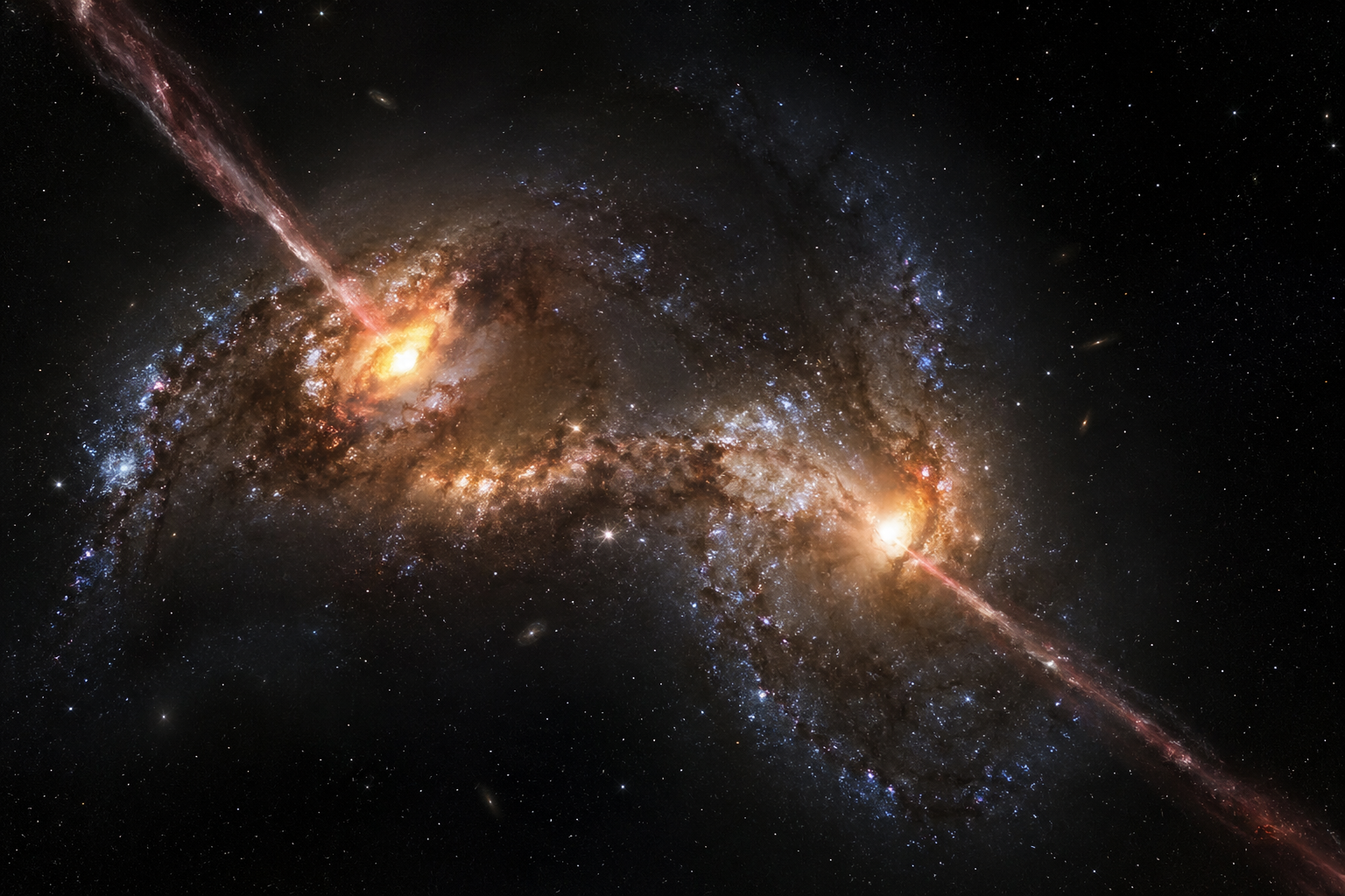 Cazados dos cuásares en colisión en el universo temprano: una fusión galáctica clave para entender el origen de los agujeros negros supermasivos