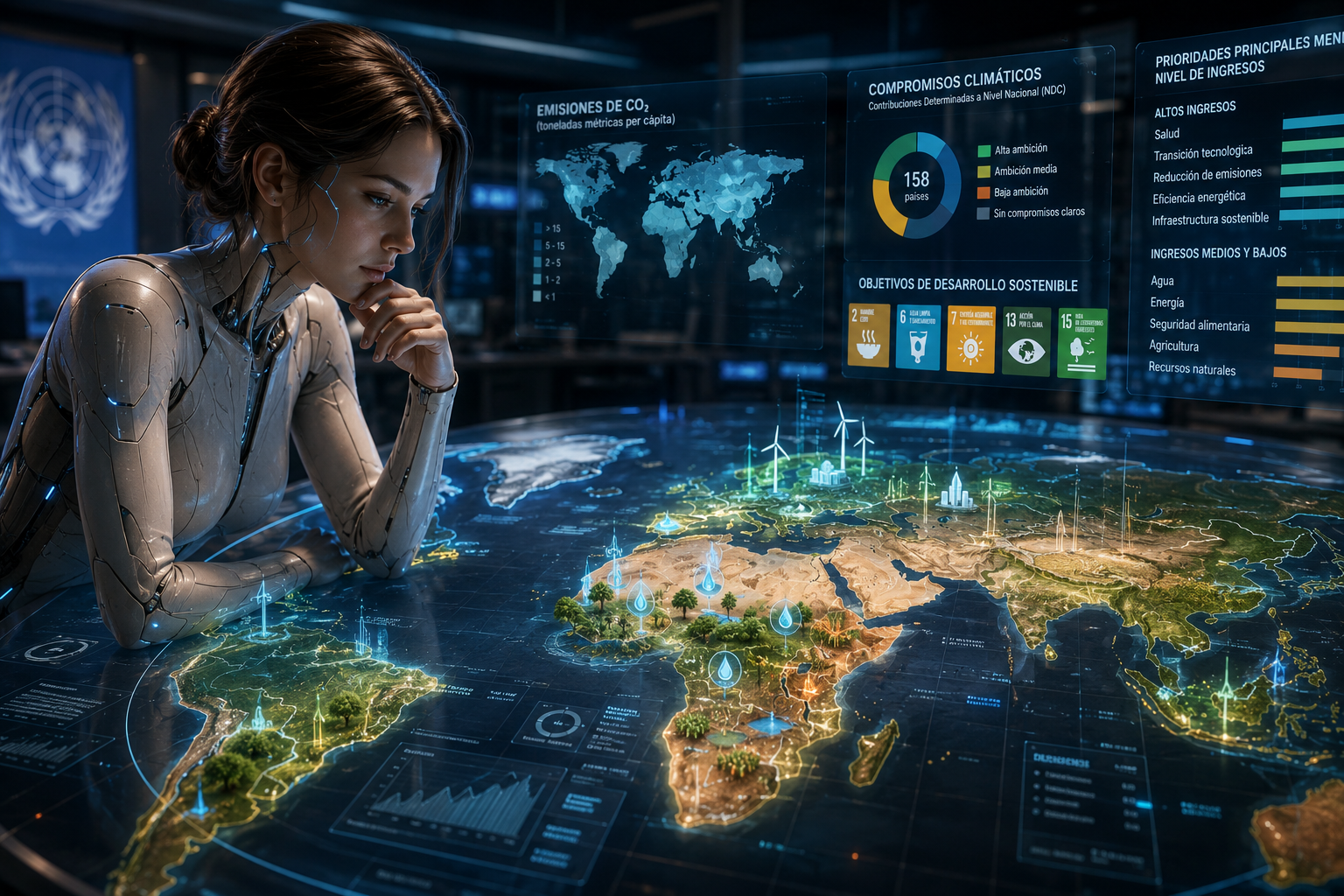 Una inteligencia artificial descubre profundas desigualdades en los planes climáticos de 158 países