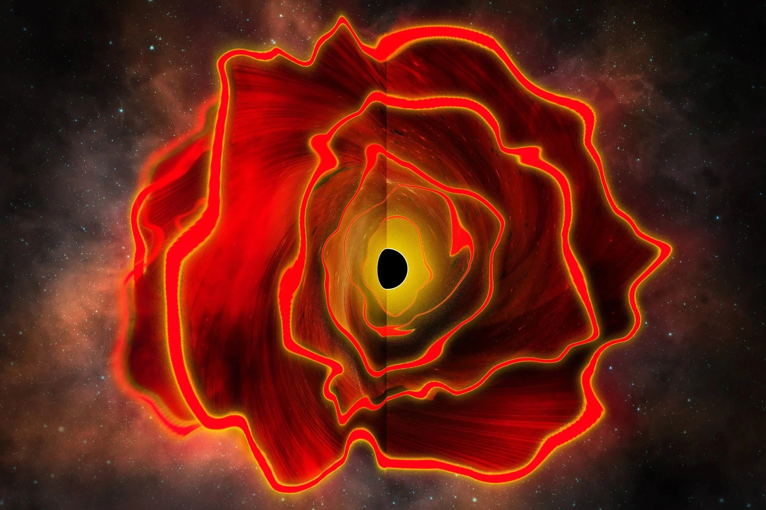 Astrónomos descubren una «estrella de agujero negro», un objeto nunca visto que podría explicar los misteriosos puntos rojos del James Webb