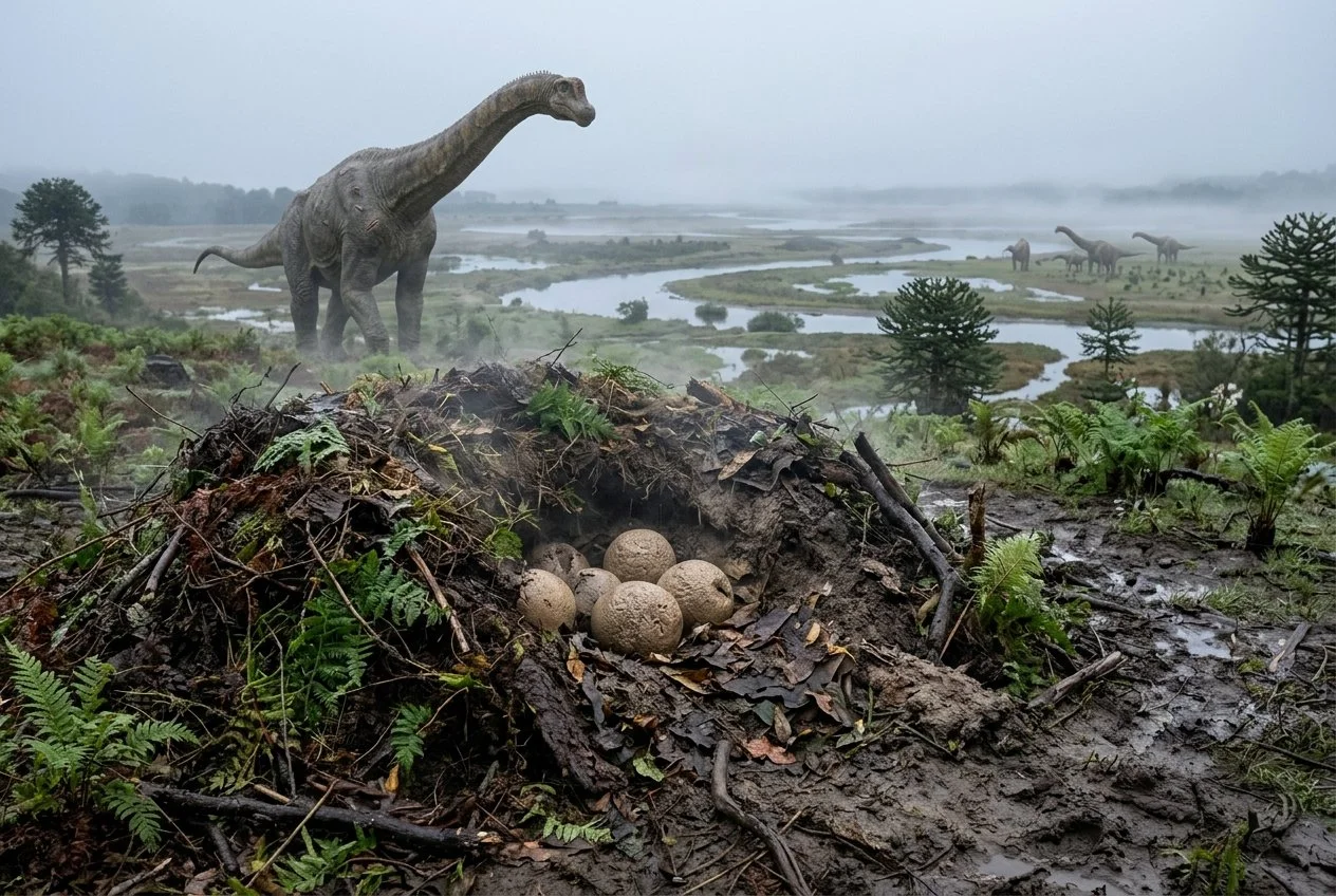 Los dinosaurios más grandes no podían sentarse sobre sus huevos. Según los científicos, hacían esto para calentarlos
