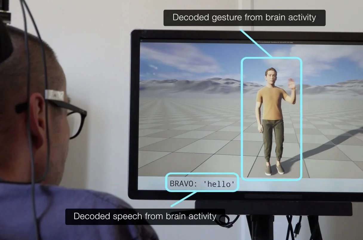 Un único implante cerebral permite hablar y gesticular a la vez mediante un avatar