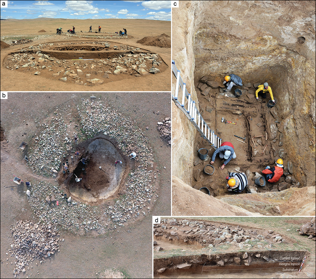 Excavaciones en la necrópolis xiongnu de Tamir