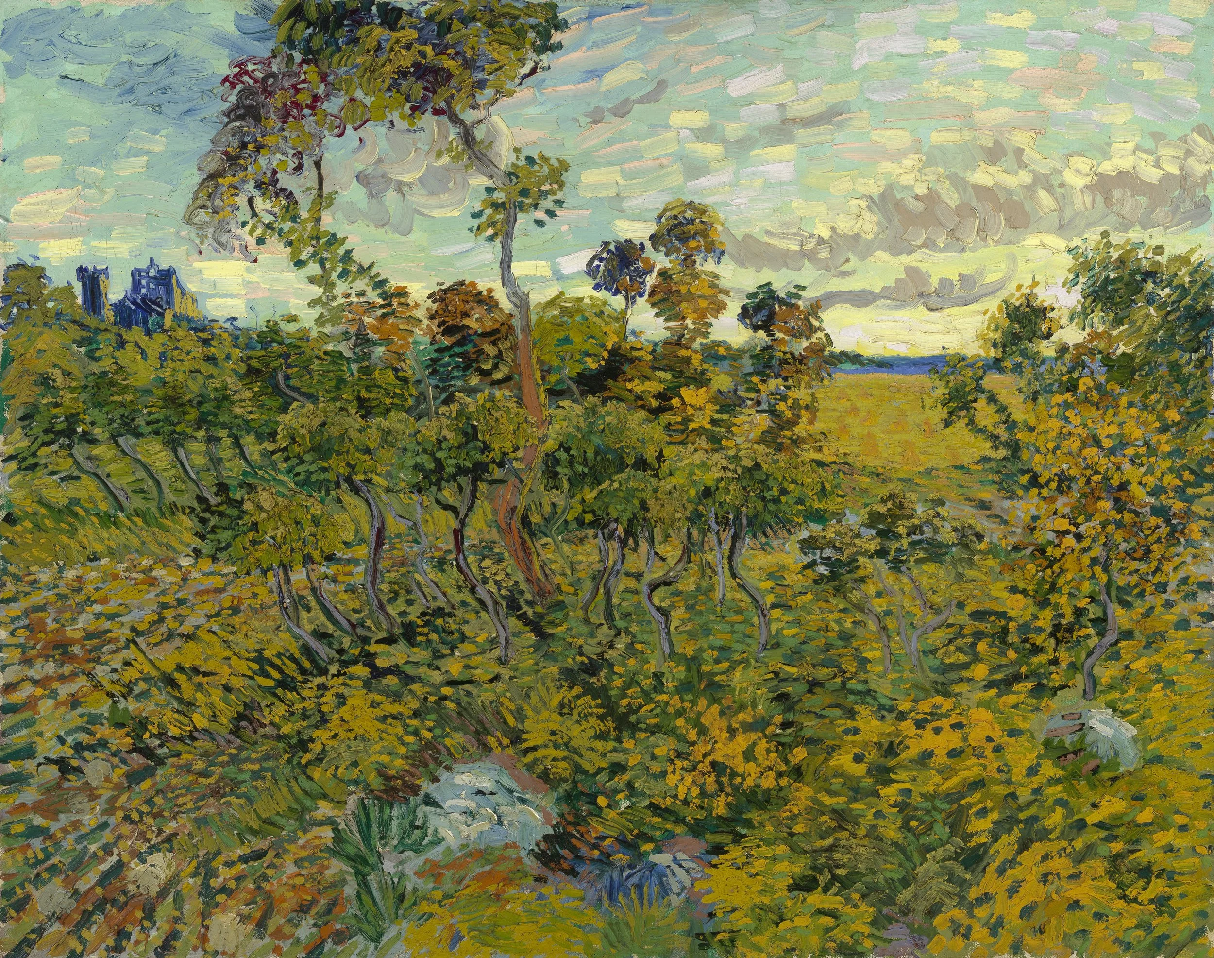 Sunset at Montmajour, una obra cuya autenticidad fue cuestionada durante más de un siglo y que finalmente fue reconocida como auténtica por el Museo Van Gogh en 2013