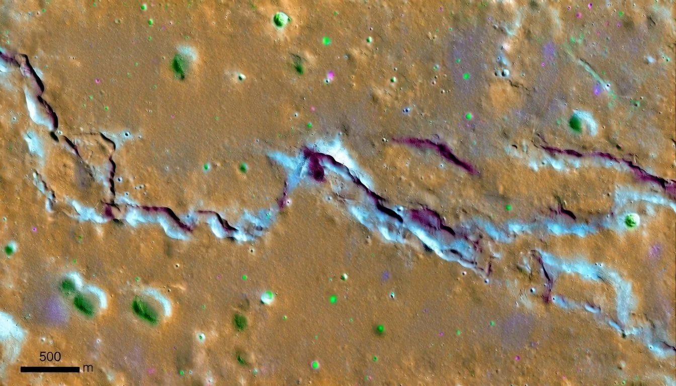 Una pequeña cresta tectónica en el noreste del Mare Imbrium, captada por la cámara de la sonda Lunar Reconnaissance Orbiter.