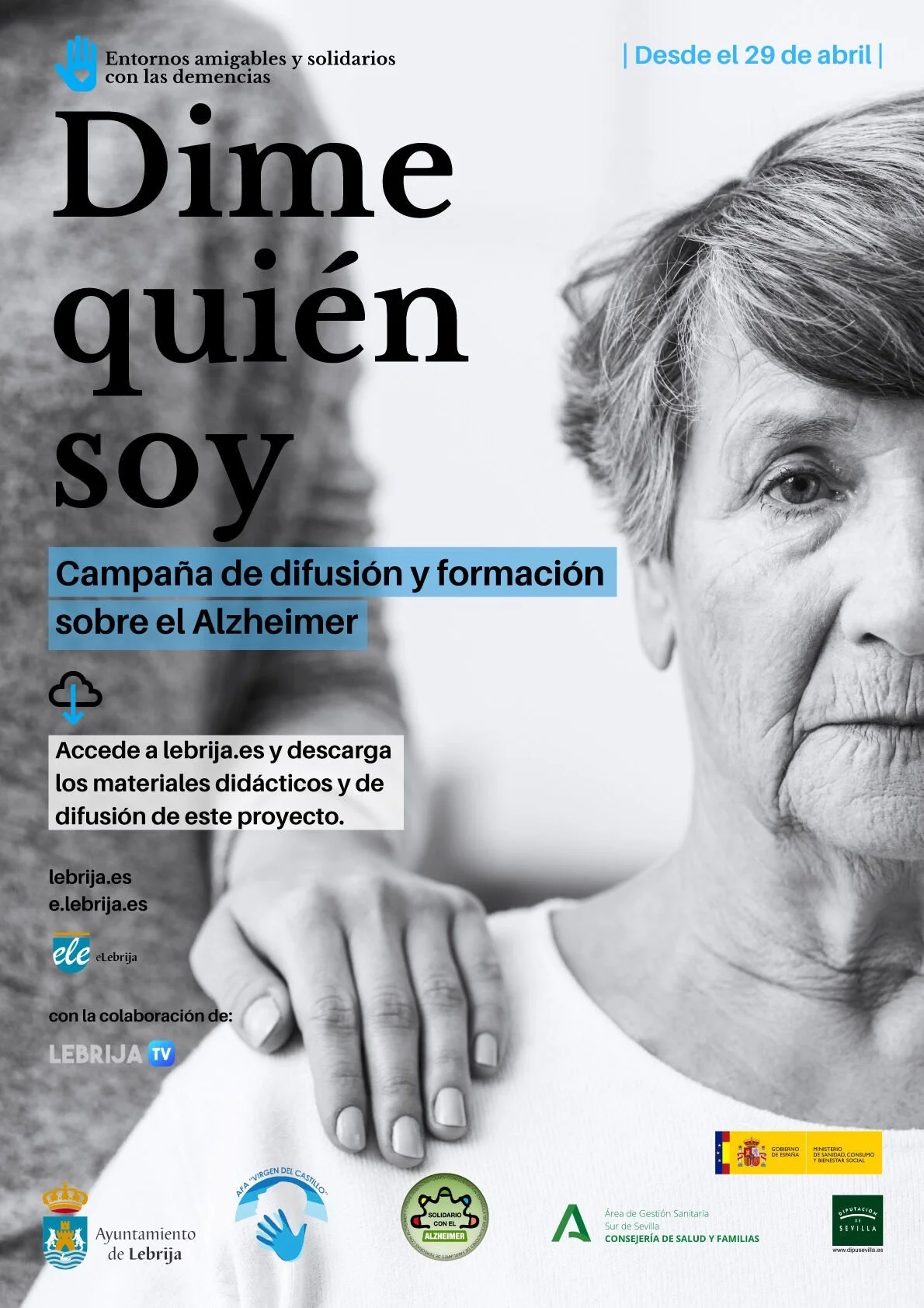 Las campañas de salud pública como esta del Ayuntamiento de Lebrija (Sevilla) ayudan a aumentar el conocimiento sobre la prevención de la demencia.