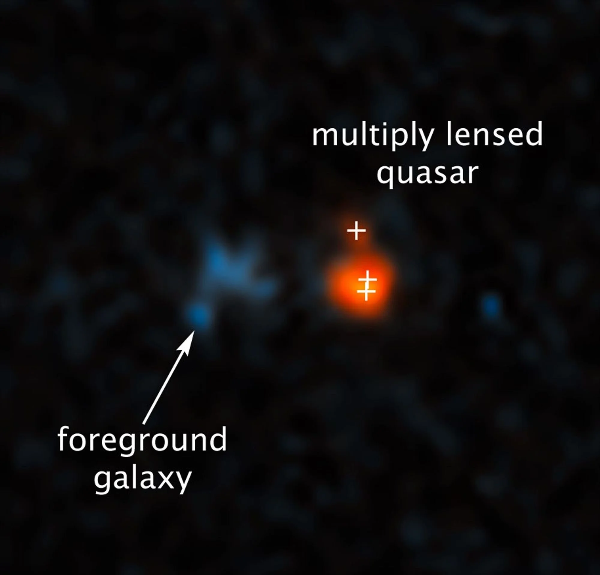 Imagen del cuásar J0439+1634 obtenida por el Hubble.
