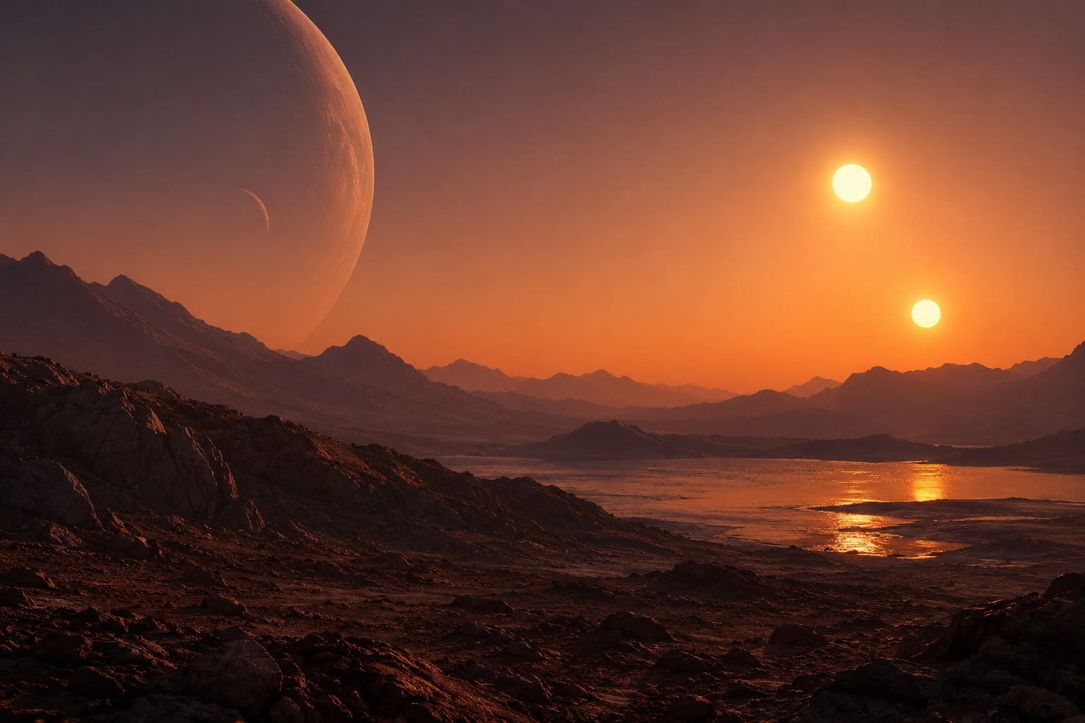 Recreación artística de uno de los posibles planetas circumbinarios detectados por astrónomos de la Universidad de Nueva Gales del Sur utilizando datos del telescopio espacial TESS de la NASA.