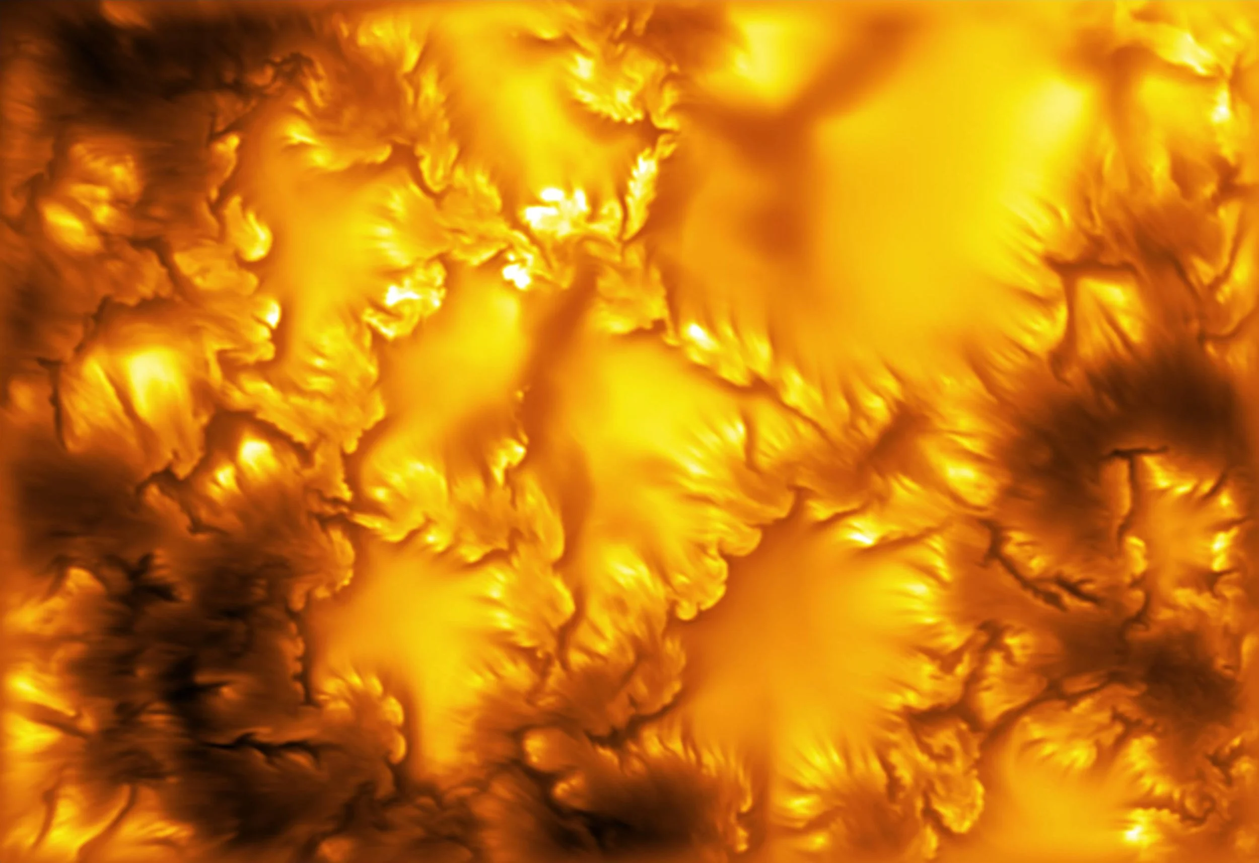 La imagen de mayor resolución jamás obtenida de la fotosfera solar revela diminutos remolinos y finísimas estrías en los bordes de las regiones magnéticas