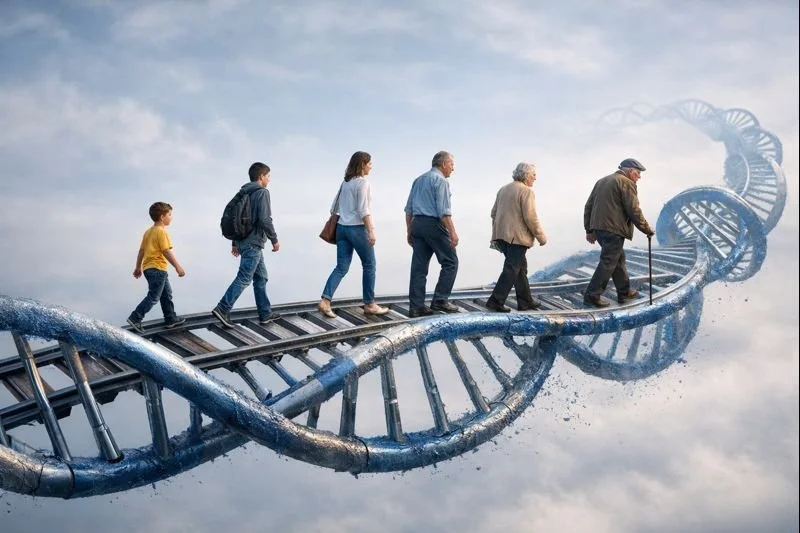 Un estudio en más de 900.000 personas muestra que la velocidad a la que el ADN se vuelve inestable con la edad depende en gran medida de los genes.