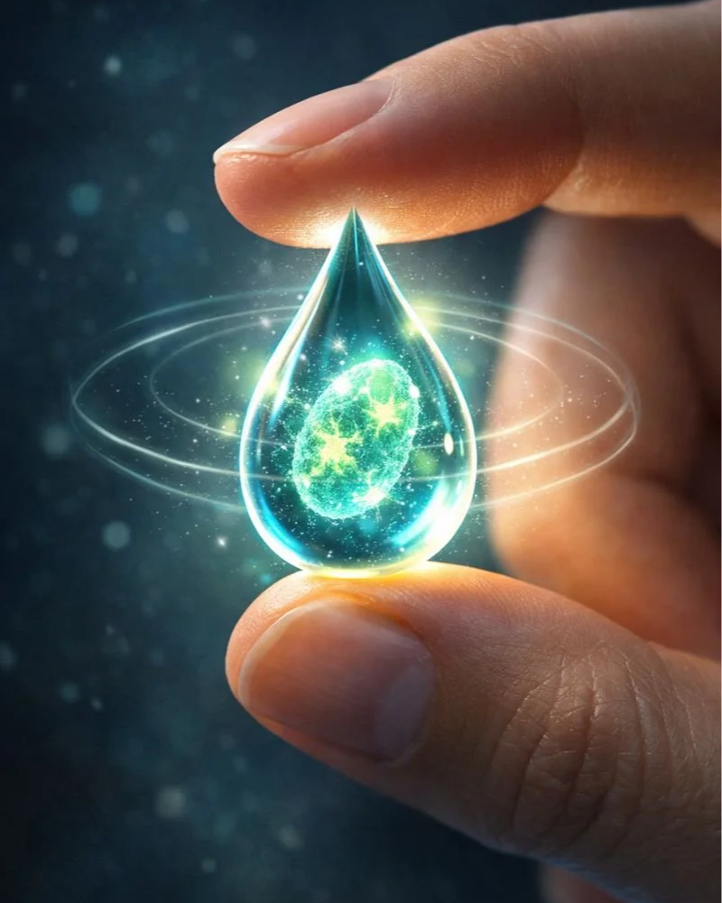 Ilustración conceptual de una proteína fluorescente magnetosensible diseñada por un equipo de la Universidad de Oxford, capaz de interactuar con campos magnéticos y ondas de radio mediante procesos cuánticos dentro de células vivas