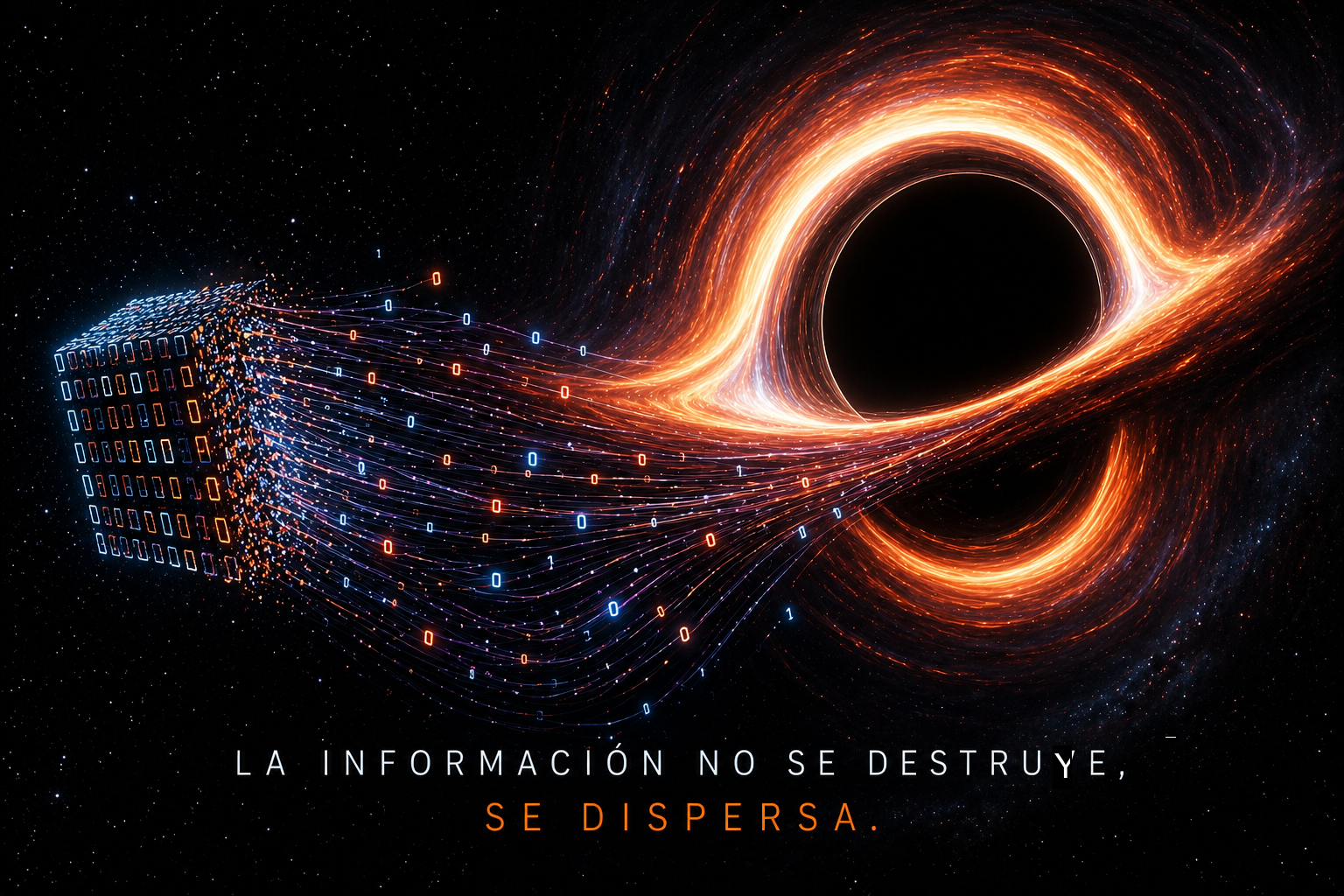 La información cuántica no desaparece al caer en un agujero negro: se dispersa y se entrelaza hasta volverse irreconstruíble, un proceso conocido como scrambling cuyo ritmo está limitado por una ley universal.