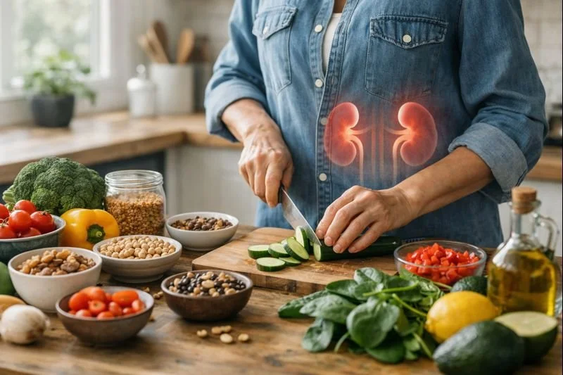 Una alimentación basada en verduras, legumbres y otros alimentos de origen vegetal se asocia con una mejor salud renal y un menor riesgo de desarrollar enfermedad renal crónica, según la evidencia científica más reciente.