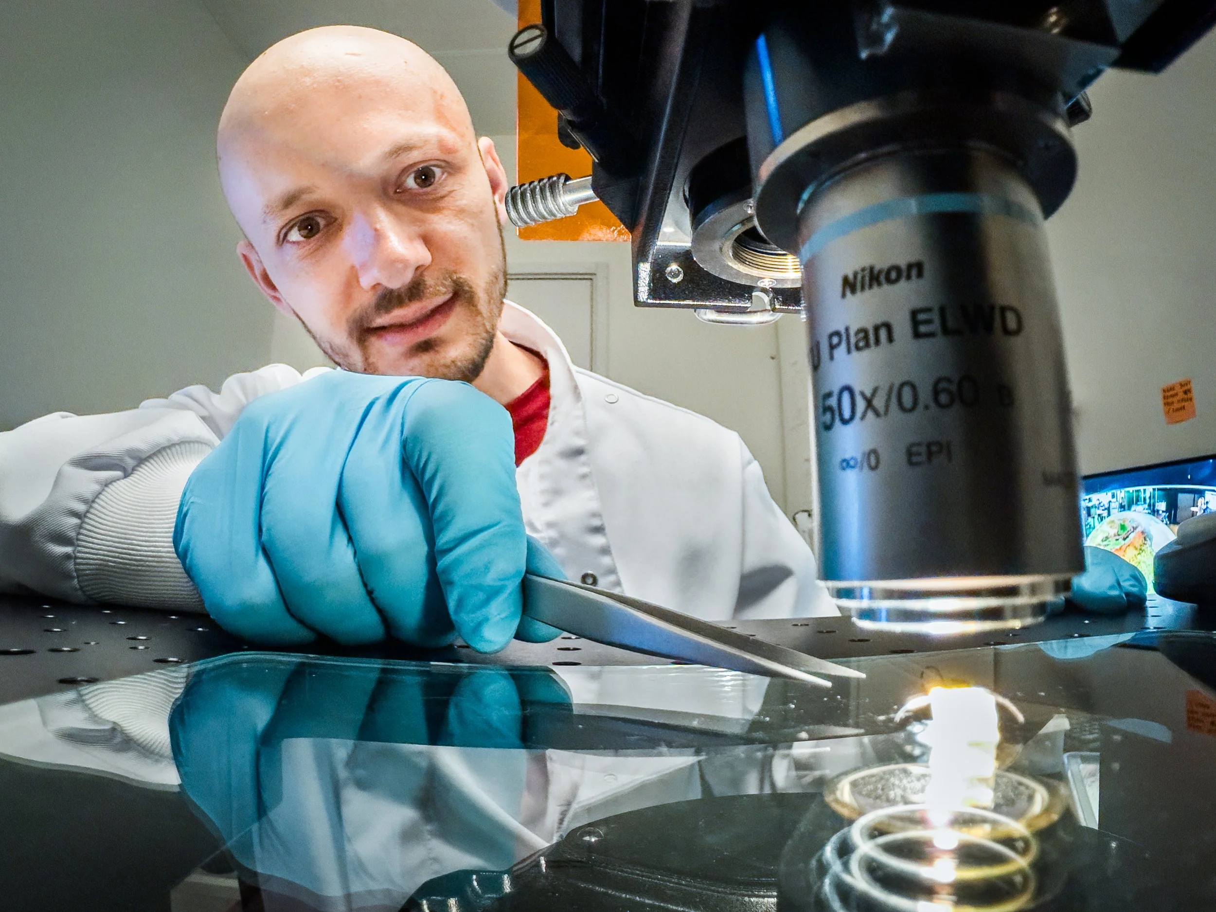 Xenofon Strakosas, profesor ayudante en el Laboratorio de Electrónica Orgánica de la Universidad de Linköping, uno de los investigadores que lideran el desarrollo de electrodos creados mediante luz visible
