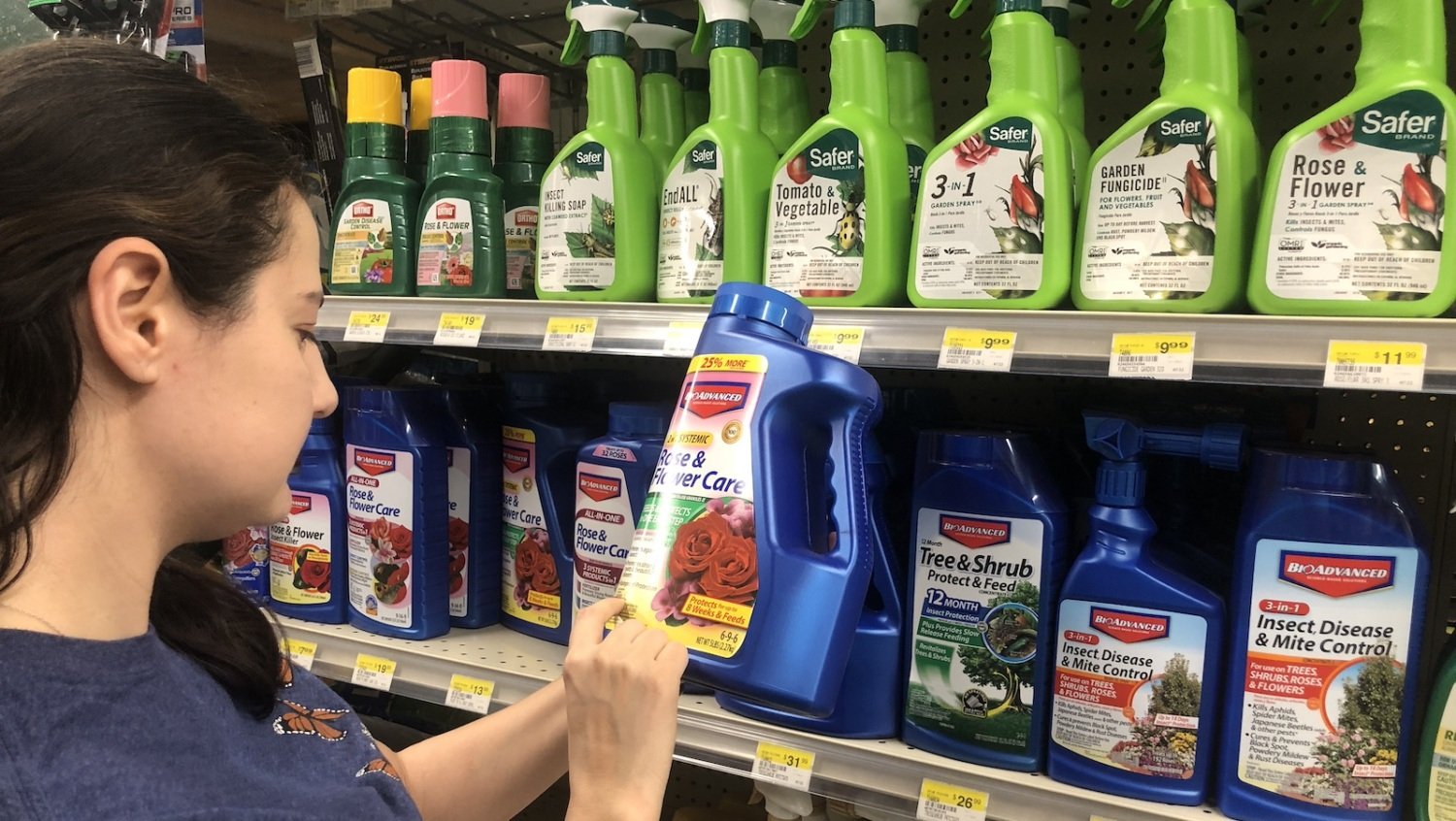 Los plaguicidas también se usan en jardines y hogares. Los ingredientes llamados «inertes» no suelen aparecer identificados por su nombre en la etiqueta.