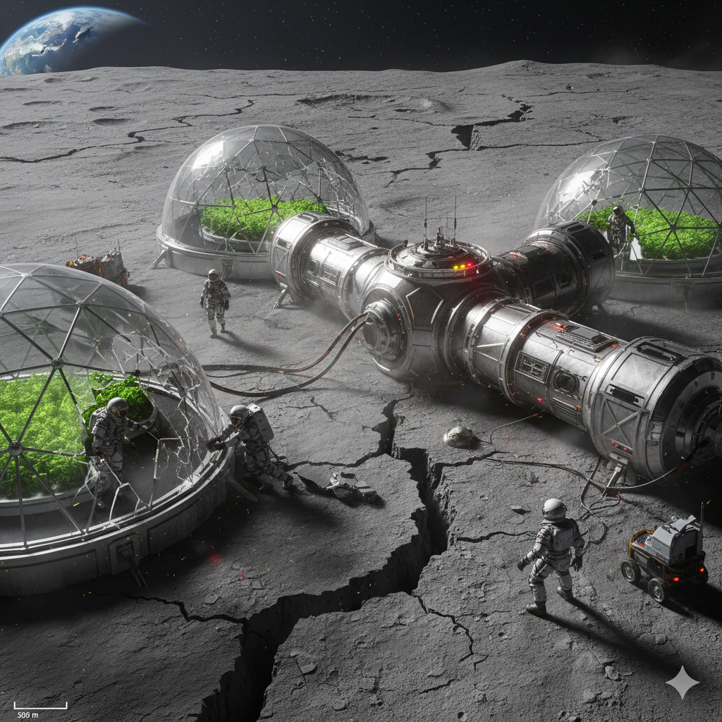 Las futuras bases, como las propuestas en el programa Artemis, podrían instalarse en los mares lunares, pero la presencia de fallas tectónicas activas obliga a tener en cuenta el riesgo de lunamotos y su impacto en las infraestructuras humanas.