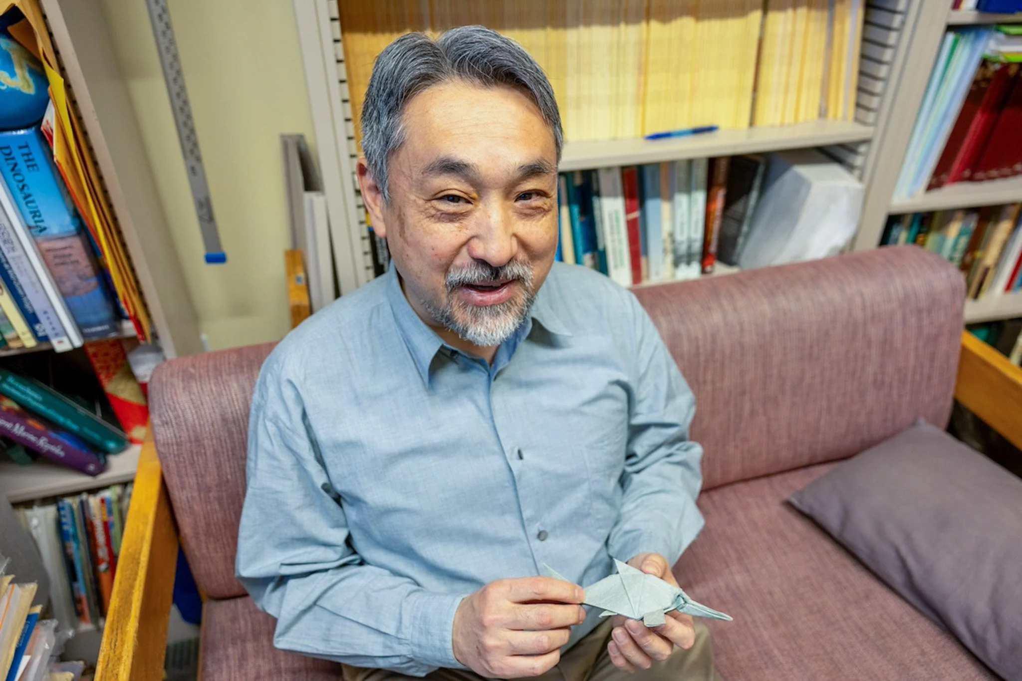 El paleontólogo Ryosuke Motani, profesor de la Universidad de California en Davis y uno de los responsables del descubrimiento de Gerrothorax maritimus.
