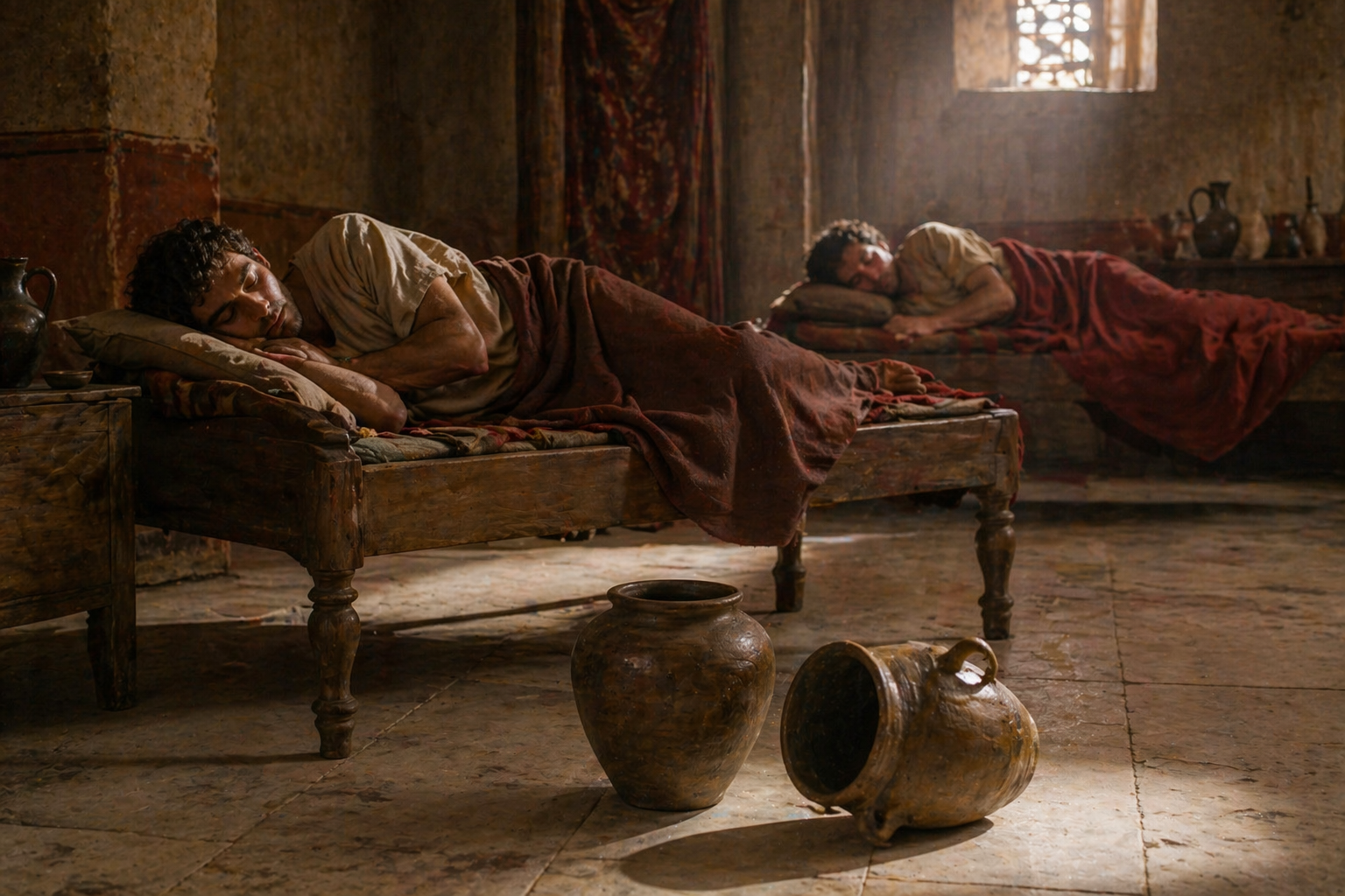 Recreación de un dormitorio romano con vasa obscena: sus depósitos han permitido identificar parásitos y evidencias tempranas de Cryptosporidium.