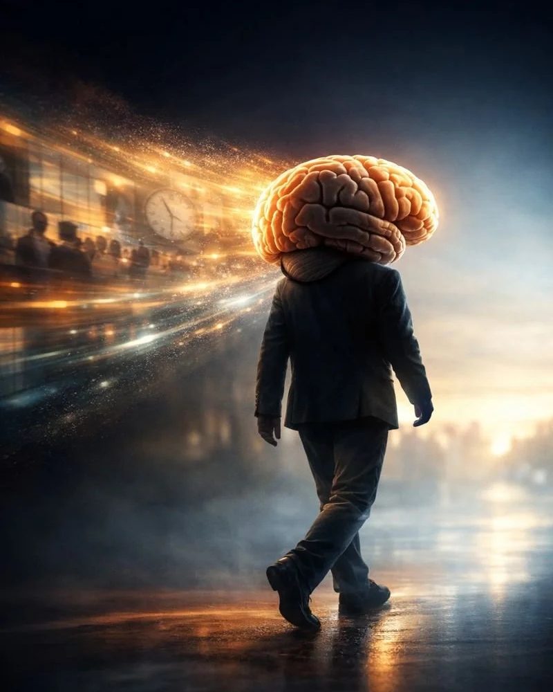 La neurociencia sugiere que el cerebro no percibe el presente en tiempo real, sino que reconstruye la experiencia consciente a partir de recuerdos y simulaciones del pasado inmediato.