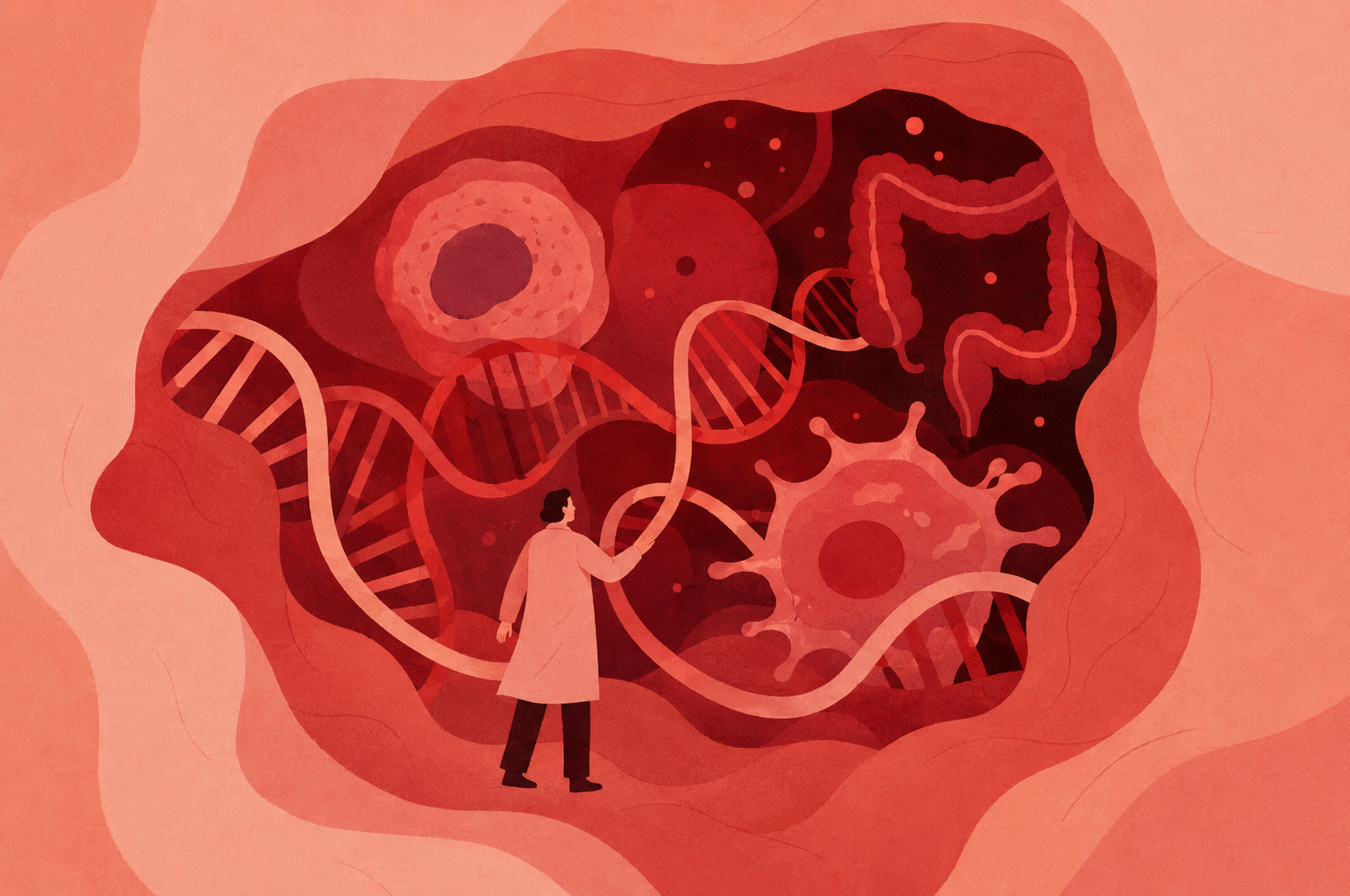 La organización tridimensional del ADN acerca regiones genéticas distantes dentro de las células inmunitarias ILC3, un mecanismo que ha permitido identificar nuevos genes implicados en la enfermedad de Crohn y otras enfermedades autoinmunes.
