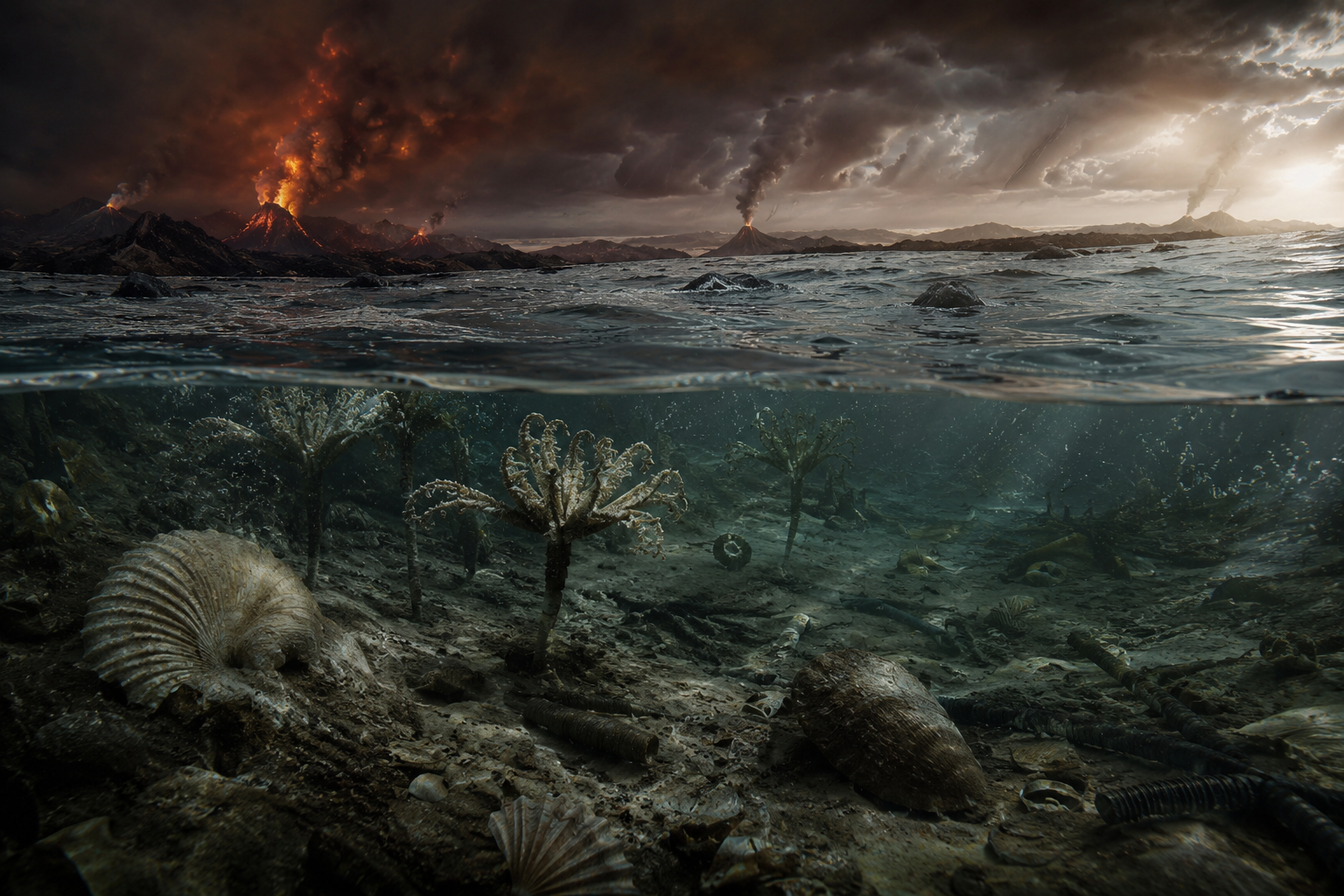 Hace 252 millones de años, una intensa actividad volcánica liberó enormes cantidades de gases de efecto invernadero, calentó los océanos, redujo su oxígeno y desencadenó la mayor pérdida de biodiversidad de la historia de la Tierra.