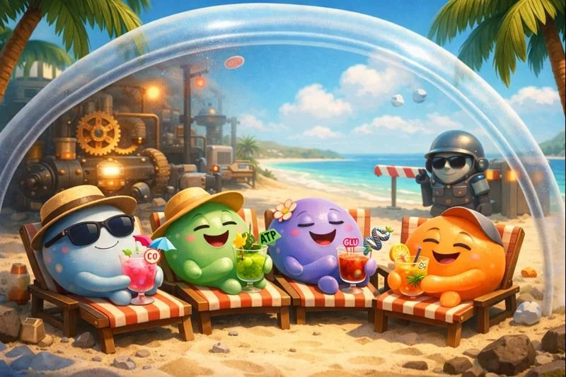 Aunque parezcan descansar, las células gastan energía de forma constante para mantener activas unas rutas metabólicas y bloquear otras alternativas.