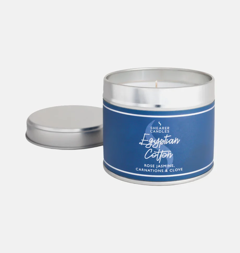 Egyptian Cotton Tin Candle - Shearer Candles