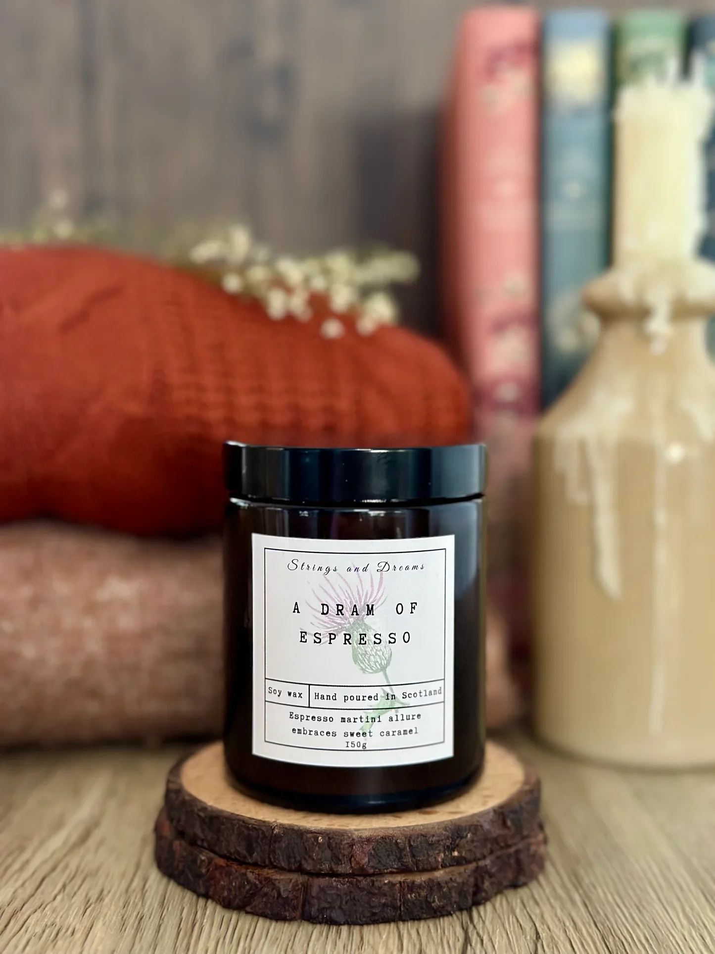‘A Dram of Espresso’ - Strings and Dreams Soy Wax Candle