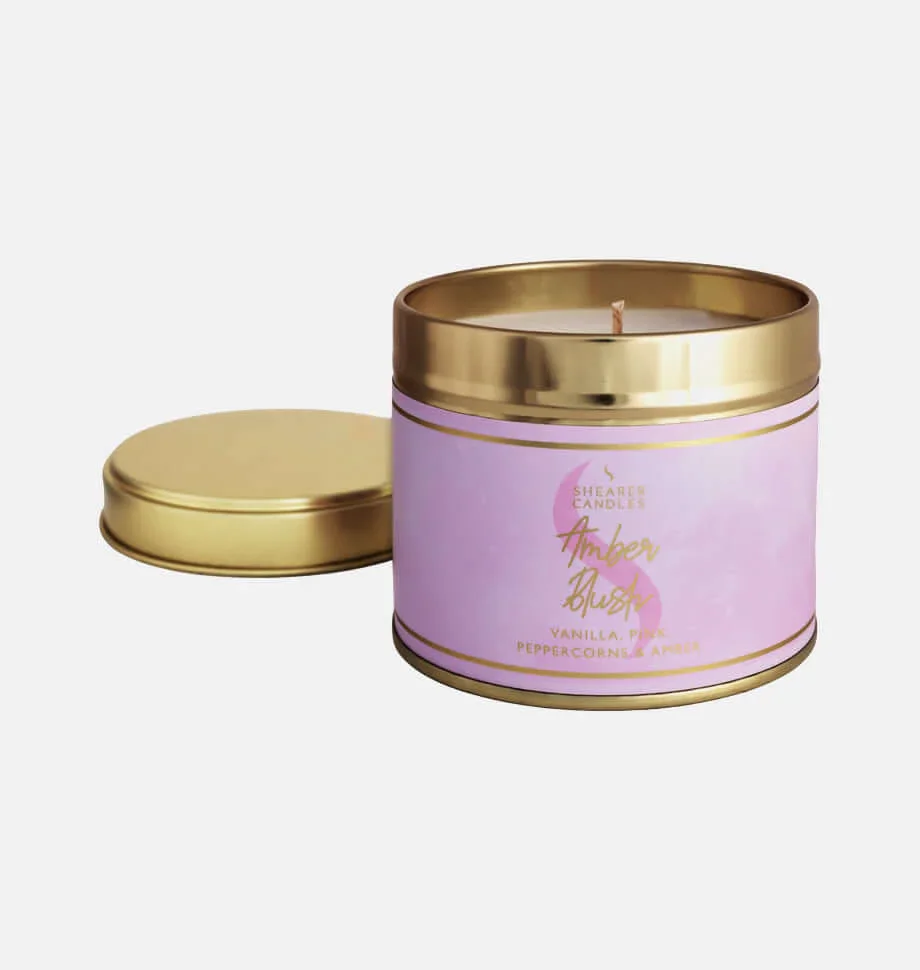 Amber Blush Tin Candle - Shearer Candles