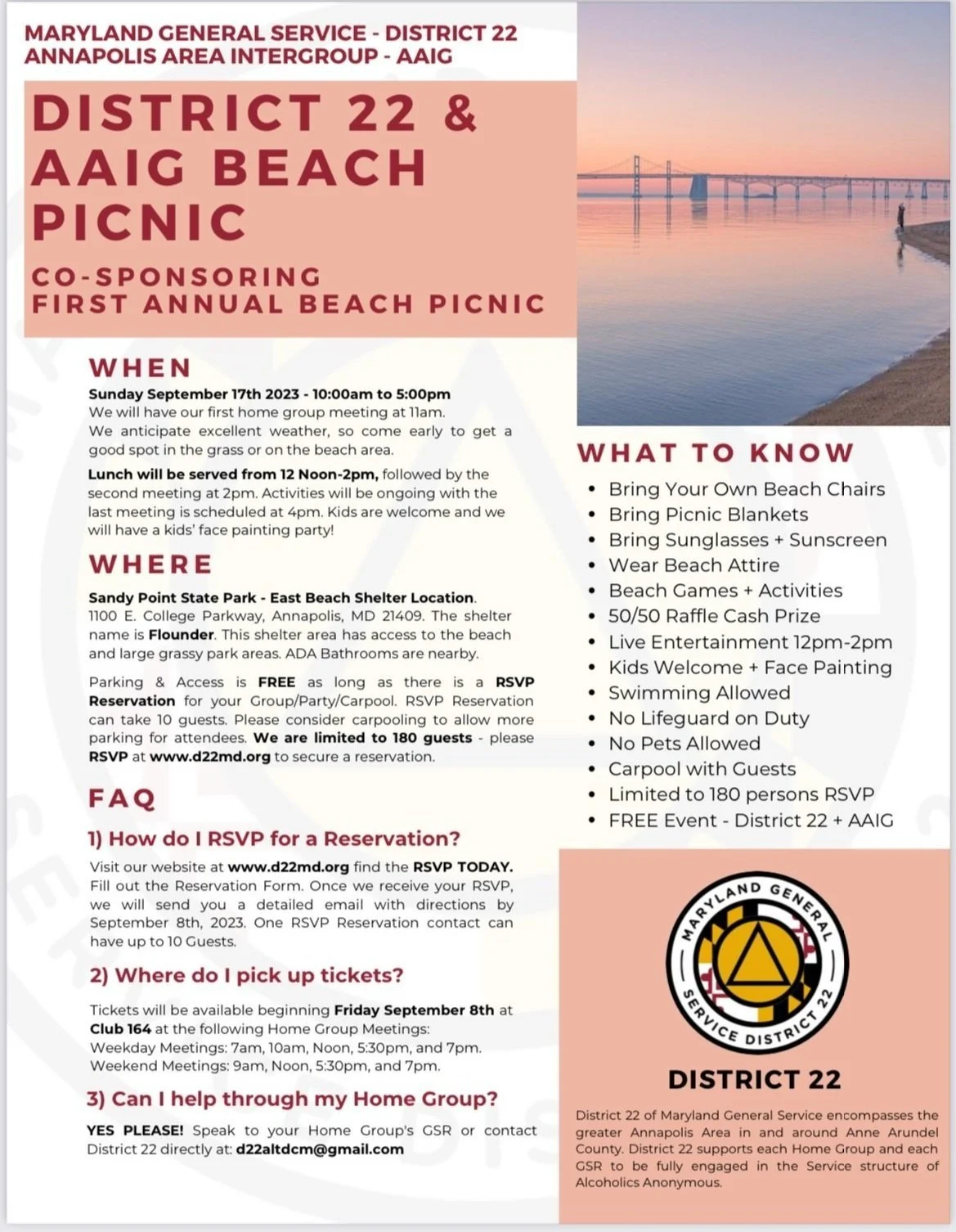District 22 + AAIG Beach Picnic