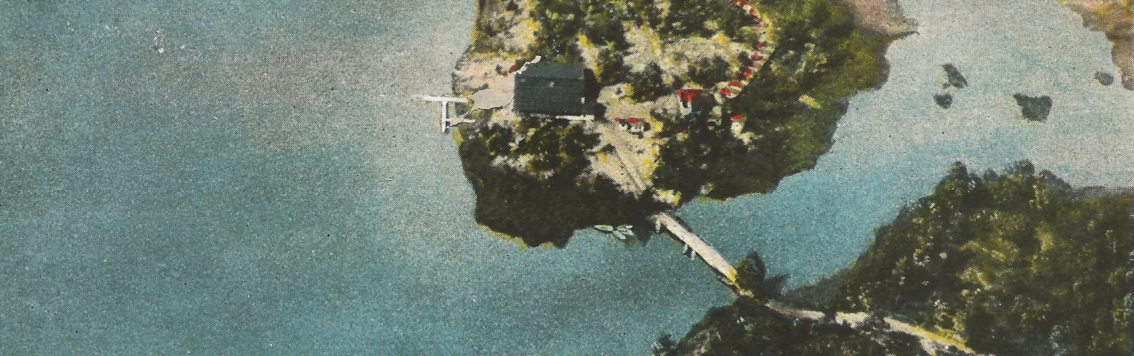 A 1922 aerial postcard of Idlewild, Michigan and its lakes