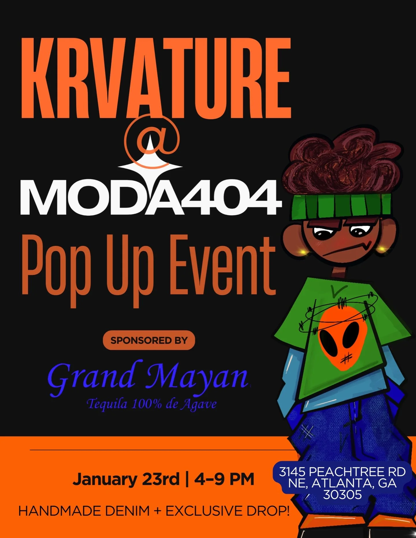 Round two feels even better! 💫☄️👽

KRVATURE is back at @moda404atl 
Second pop-up. New energy. New Pieces. 

January 23 | 4&ndash;9 PM