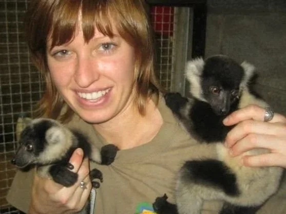 Lorin Banks working with primates before becoming a therapist