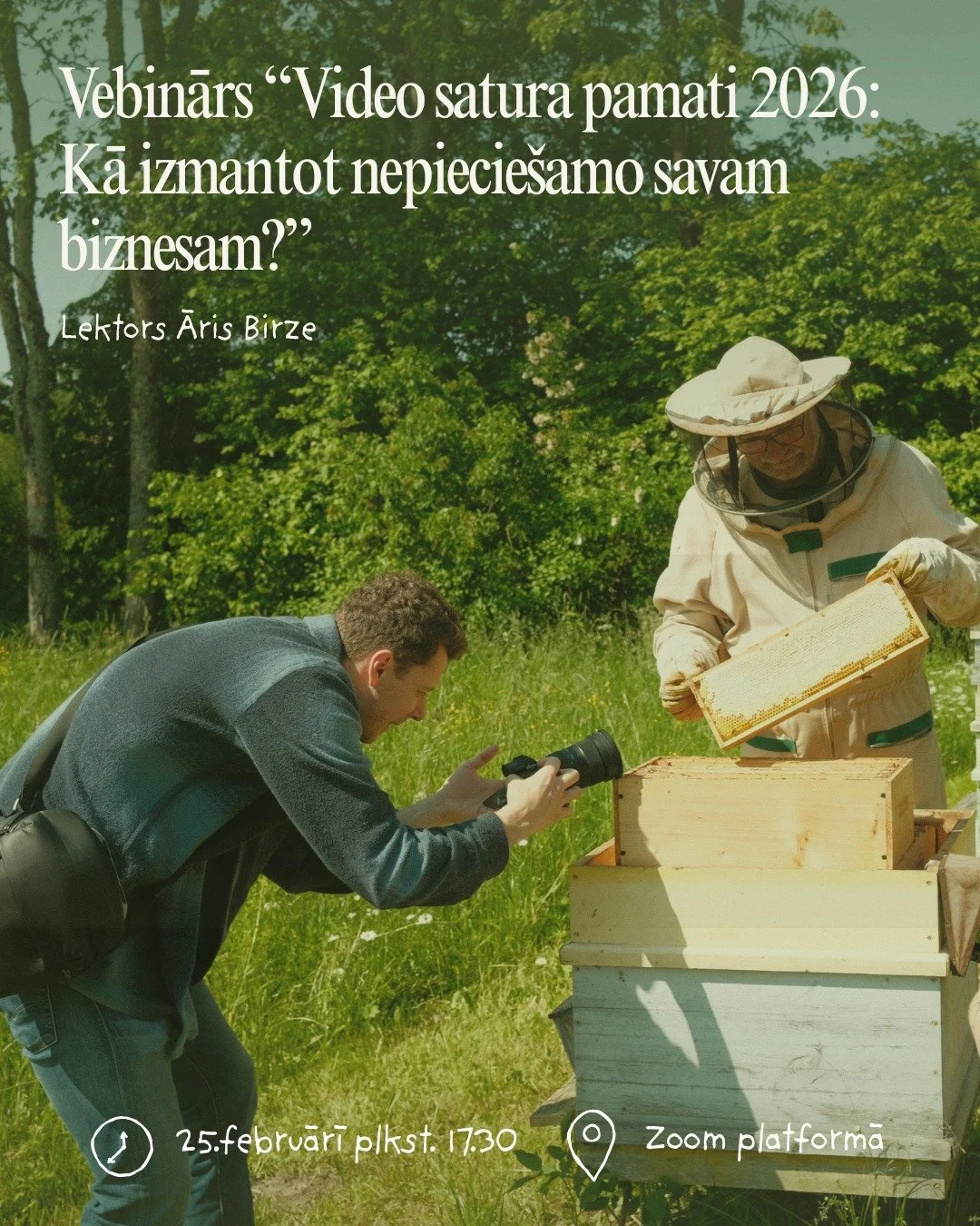 Aicinām bi&scaron;kopjus reģistrēties vebināram "VIDEO SATURA PAMATI 2026: Kā izmantot nepiecie&scaron;amo savam biznesam?"

📆 25. februārī plkst. 17.30, Zoom platformā

📝 Reģistrācija anketu atradīsi strops.lv kalendārā vai savā e-pastā!