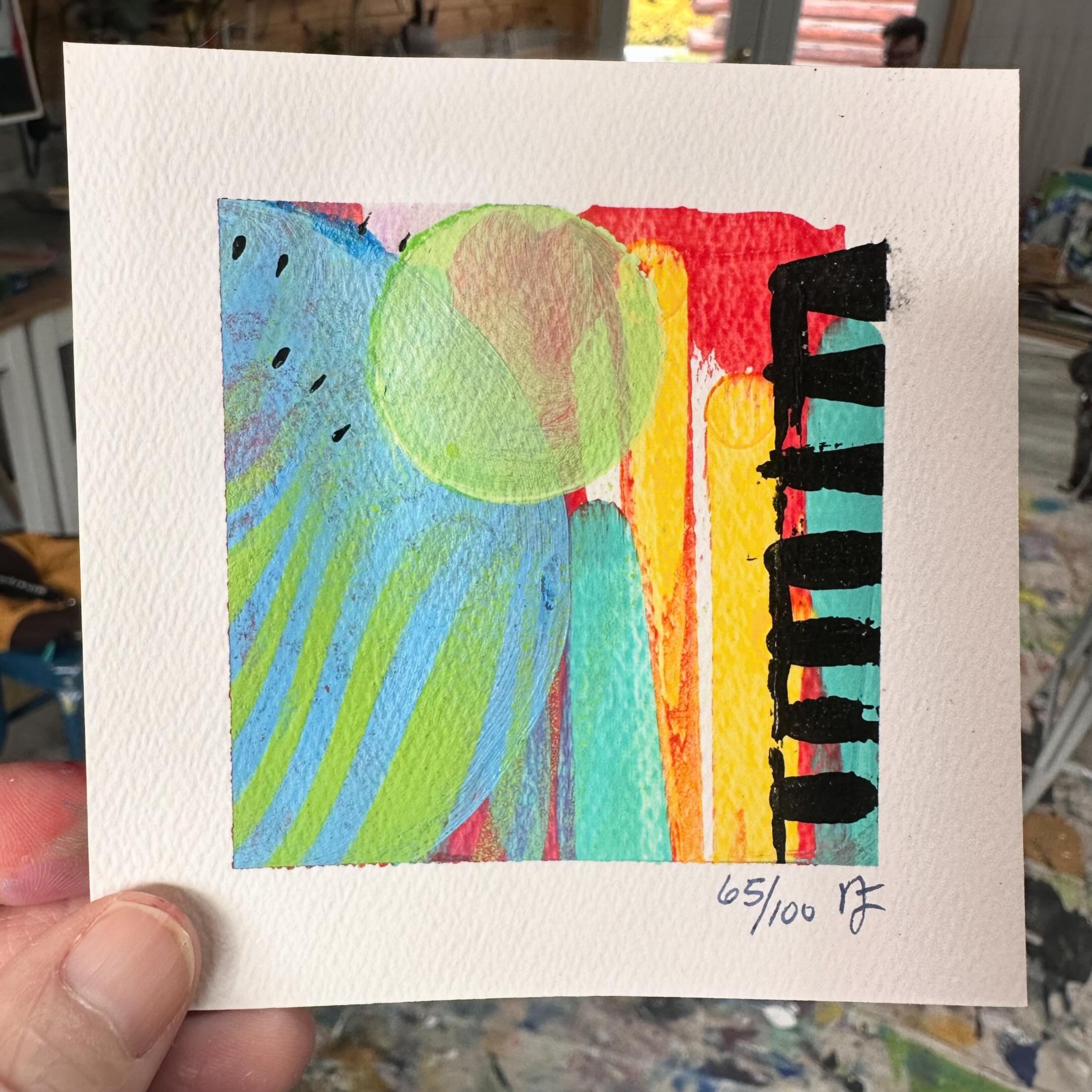 #the100dayproject Day 65 only 35 more to go! 😂
.
.
#abstract #artist #nonrepresentationalart #art #miniart #colors #nikkijorgensen