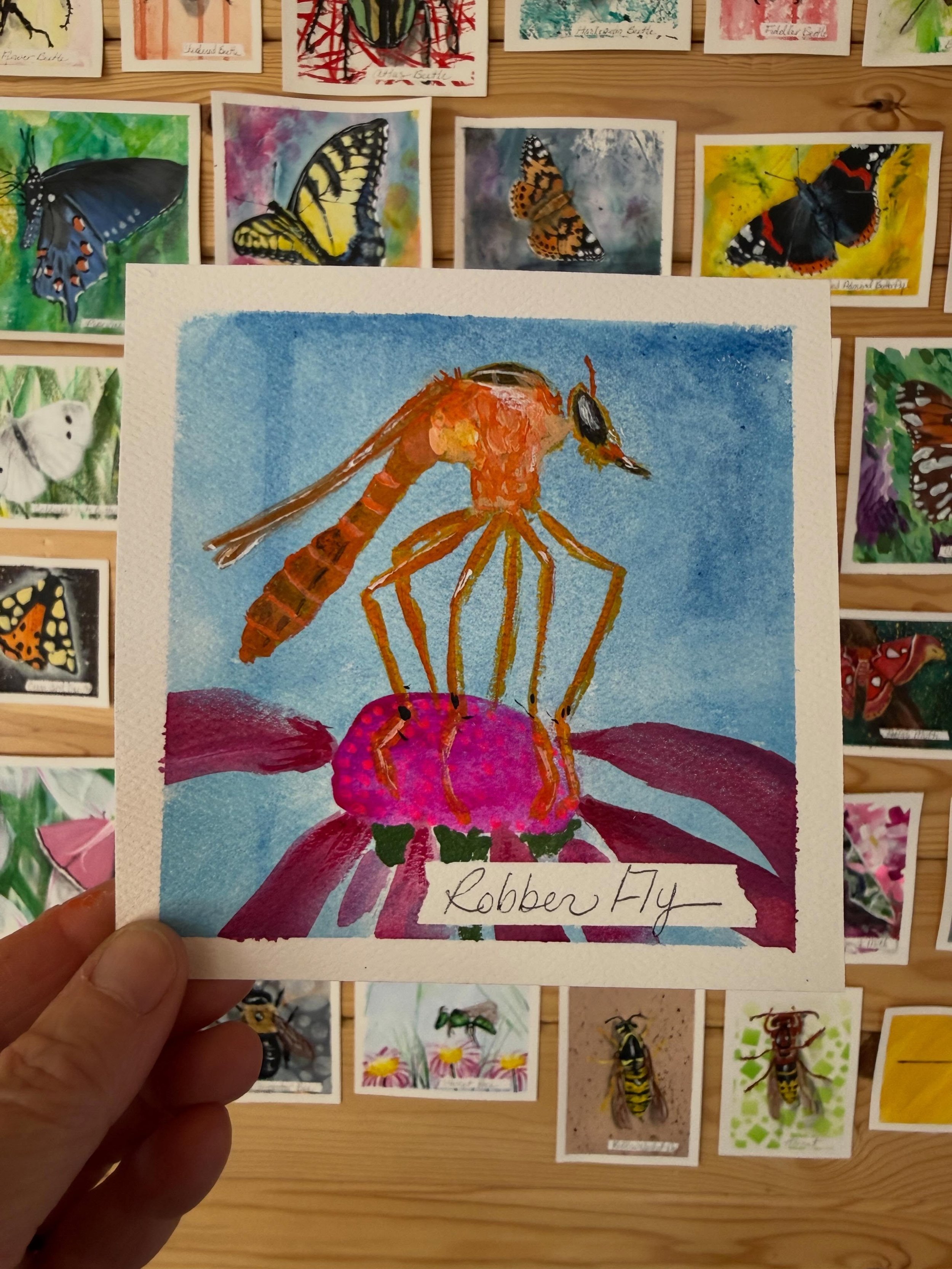 Day 79 of #the100dayproject 

Inspired by the Robber Fly 

#art #create #flys #painting