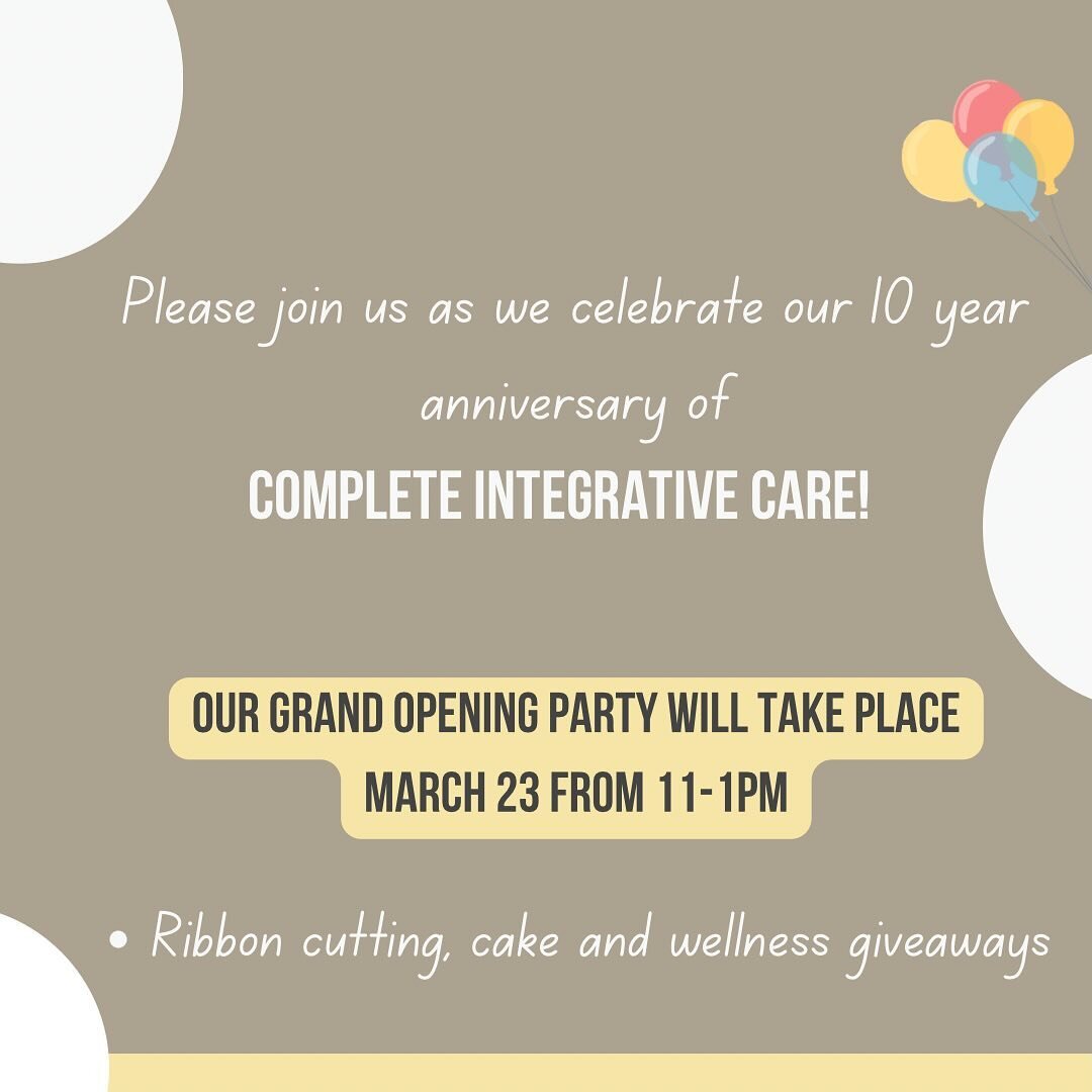 Please join us this Saturday March 23 at 11:00am for our Grand Opening/10 year anniversary of CIC. Unit 11 - 196 McEwan Dr East Bolton