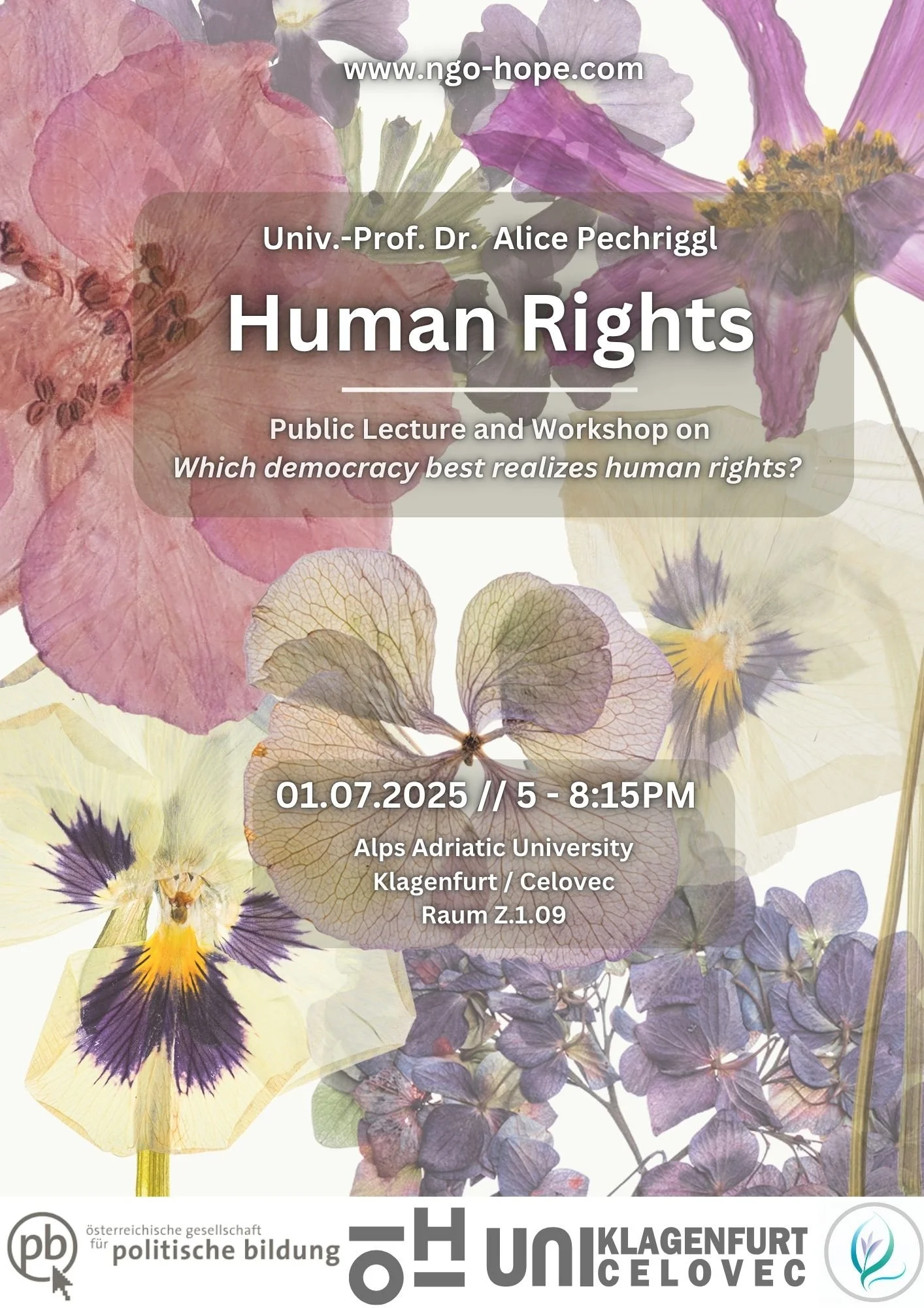 Human Rights Hope 🕊️ Public Lecture and Workshop on Human Rights — HOPE