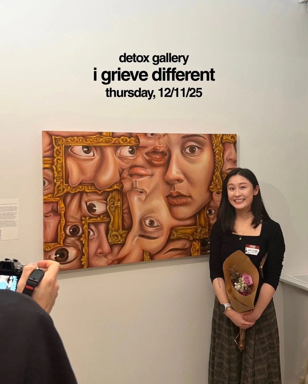 it&rsquo;s been 24 hours since @detoxgallery opening &ldquo;I Grieve Different&rdquo;, and i&rsquo;m still processing all the love, gratitude, and grief 🥲🫀❣️💓 my heart is overflowing with love for this space, the community it drew in, and the peop