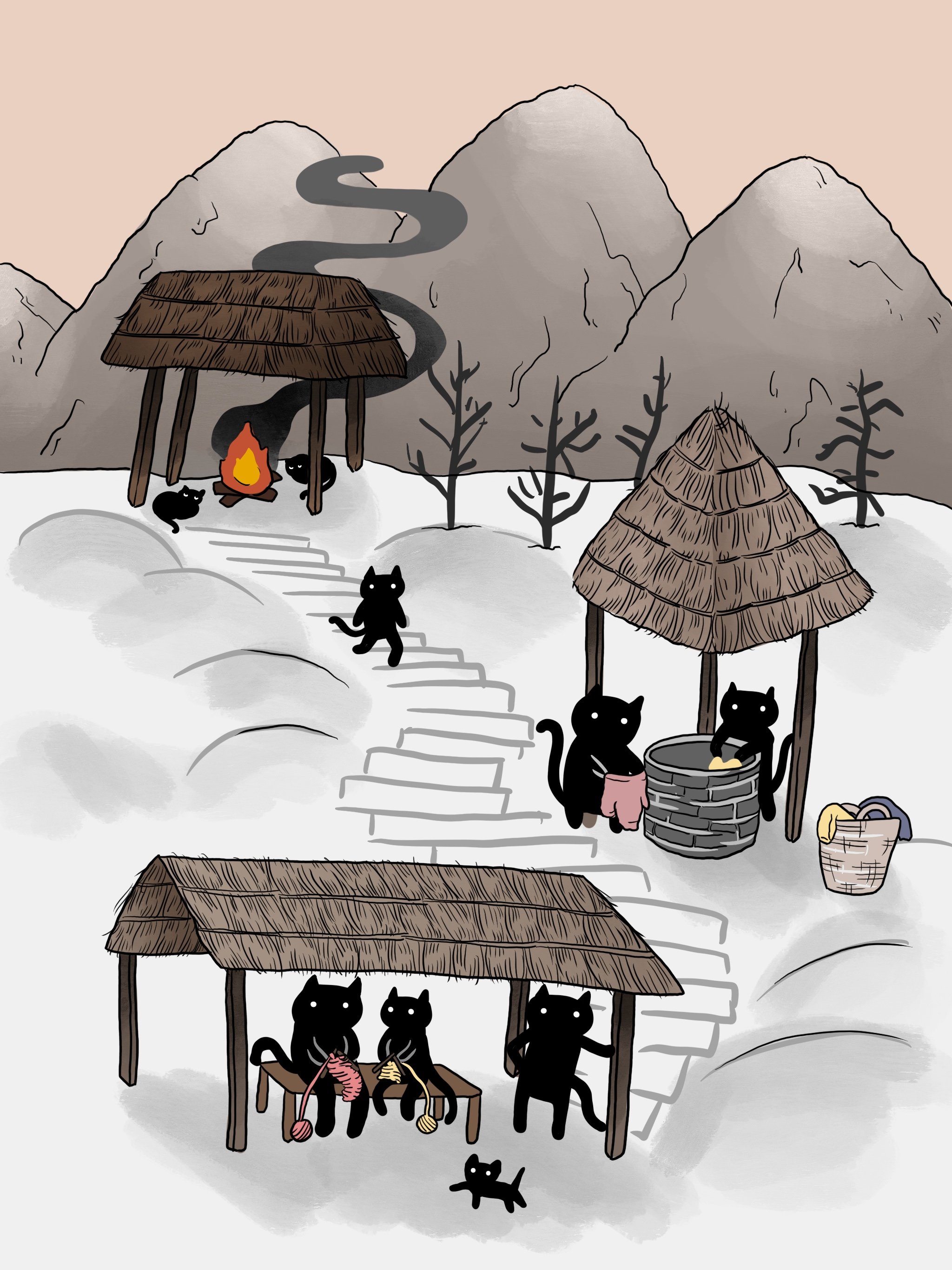 goryeo cat village (2025) print