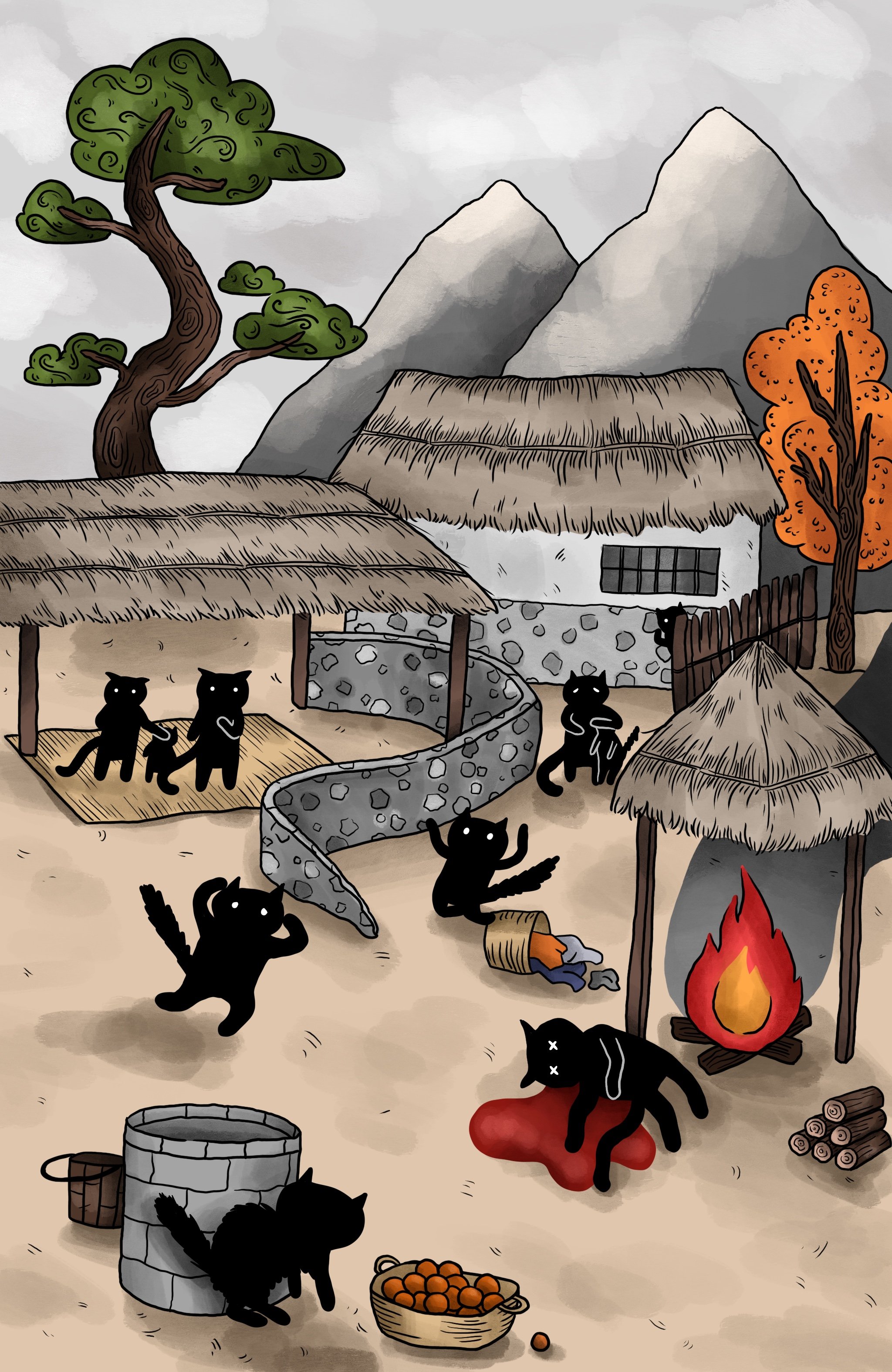 murder in the goryeo cat village! (2025) print