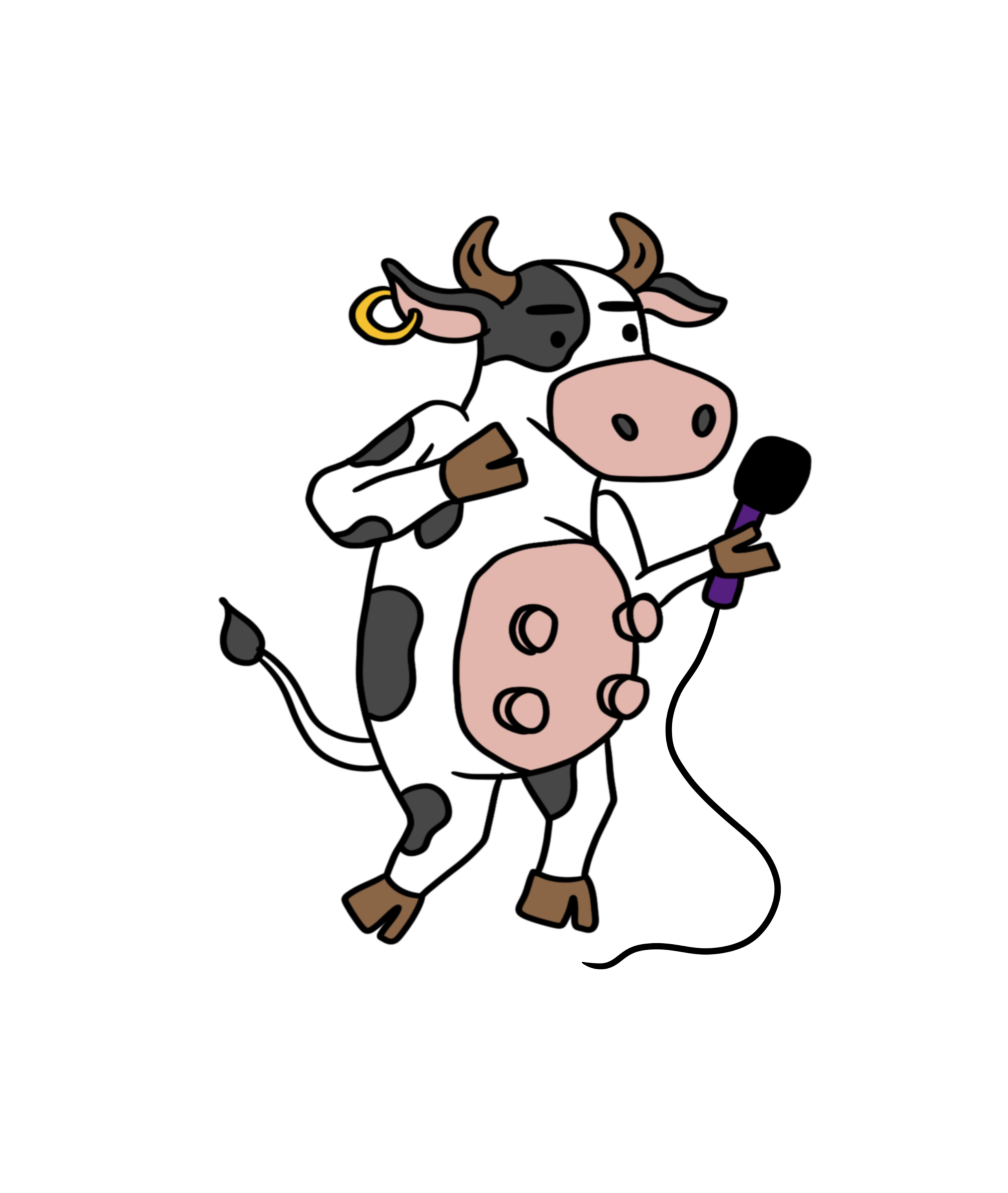 cow is performing and she's nervous so you better be nice sticker