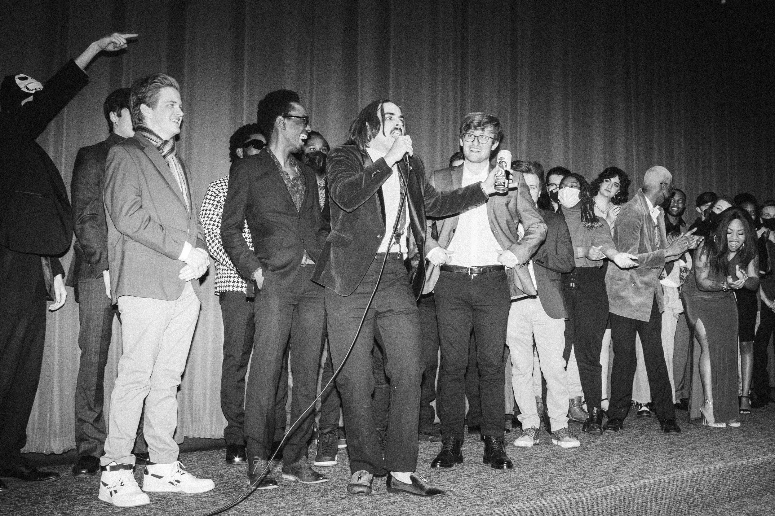 Samuel spittin bars for the audience real quick

Photo by James Foos