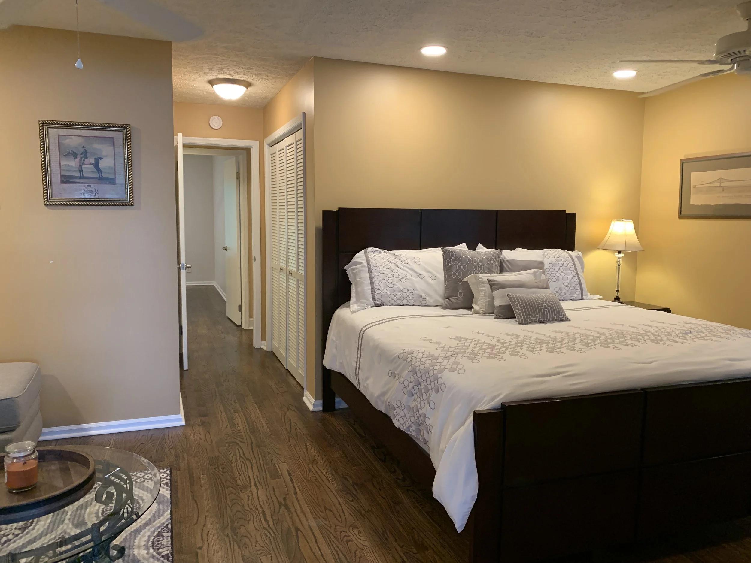 View from master bedroom towards hallway.